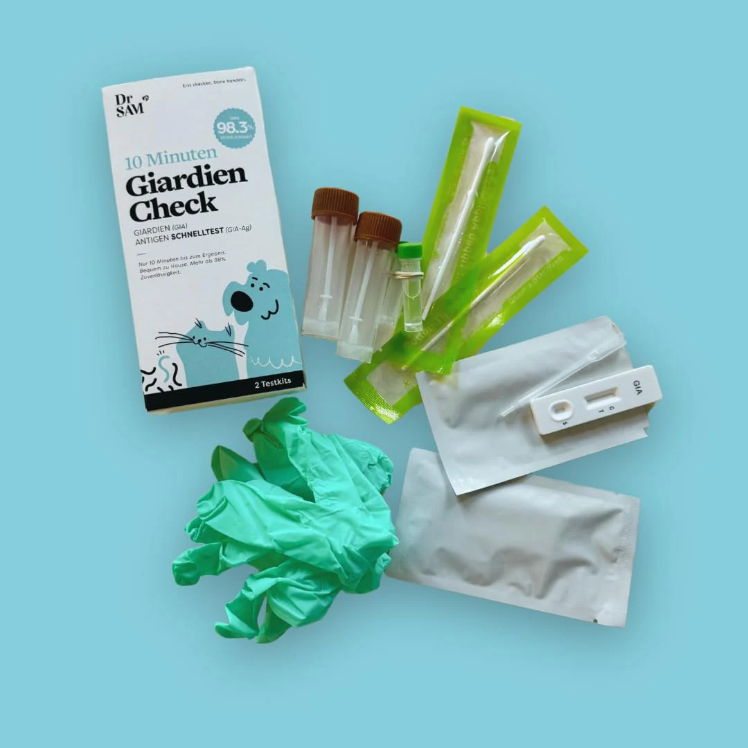 Dr. Sam Giardien Rapid Test for Dogs and Cats - Includes Veterinarian Advice, 2 Giardia Tests for Home, for Intestinal Parasites and Diarrhoea, Fast Result and High Reliability 2er Set - Image 5