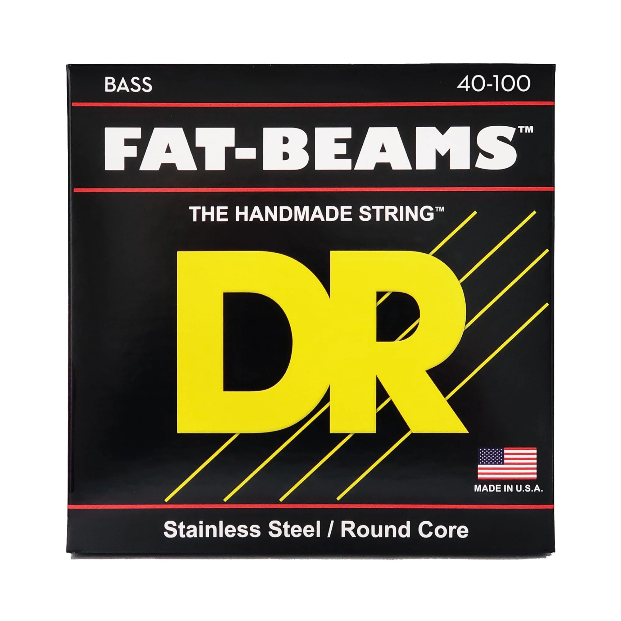 DR Strings FAT-BEAM Bass Guitar Strings (FB-40) Single FAT-BEAM™ - Stainless Steel Bass Strings: Light 40-100 - Image 2