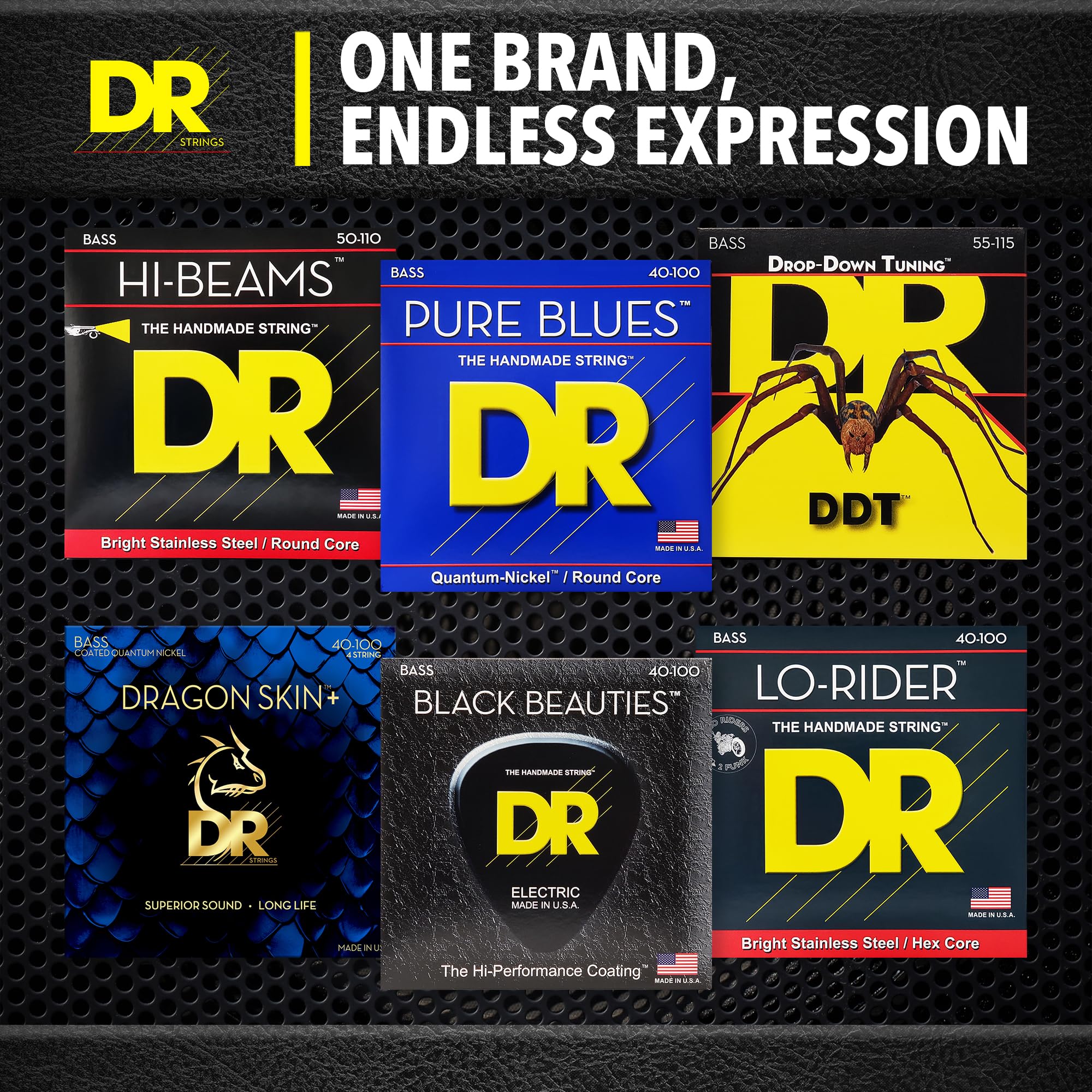 DR Strings - Hi-Beams - Bass Guitar Strings 4-String Set - Medium 45-105 - Stainless Steel Round Core - Bass Guitar Accessories (MR-45) 4-String(45-105) - Image 7