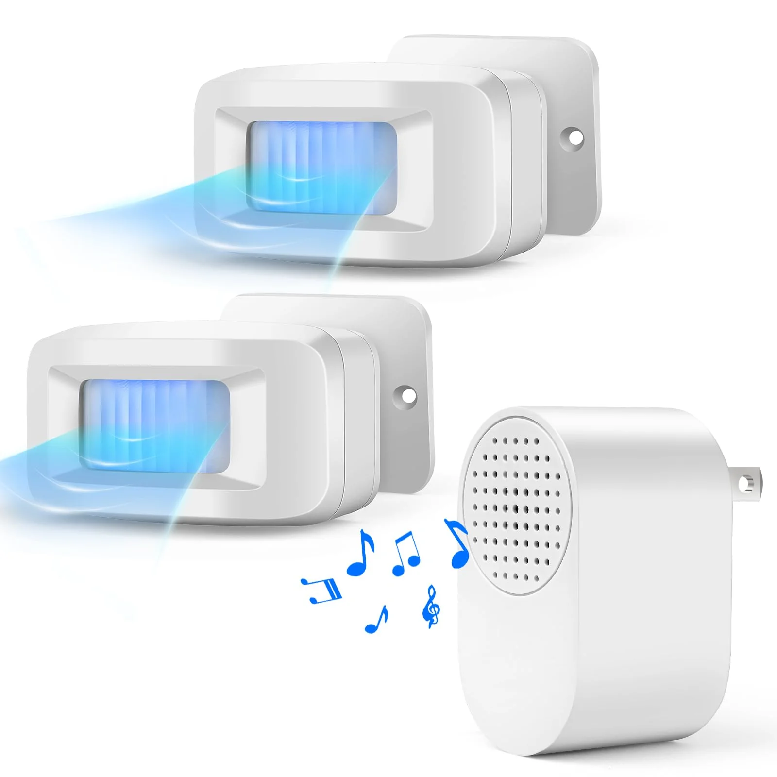 Driveway Alarm Motion Sensor - Driveway Alarms Wireless Outside Weatherproof Motion Detector Presence Outdoor Sensor Door Alarm Home Security System Gate Mailbox Alert 1 Receiver and 2 Sensors