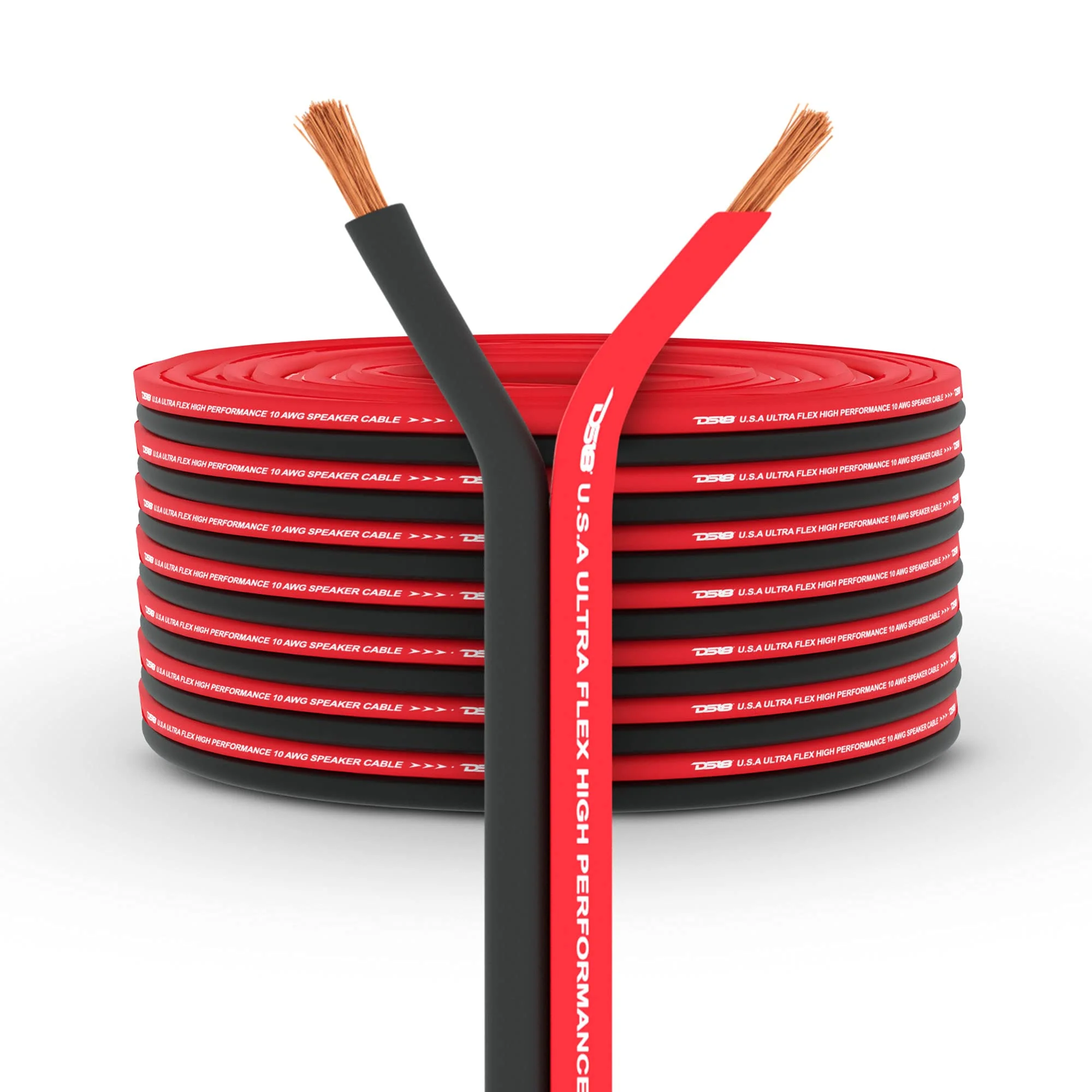DS18 SW-18GA-100RB Ultra Flex Speaker Wire Red and Black 100FT - Speaker Cable for Audio Applications