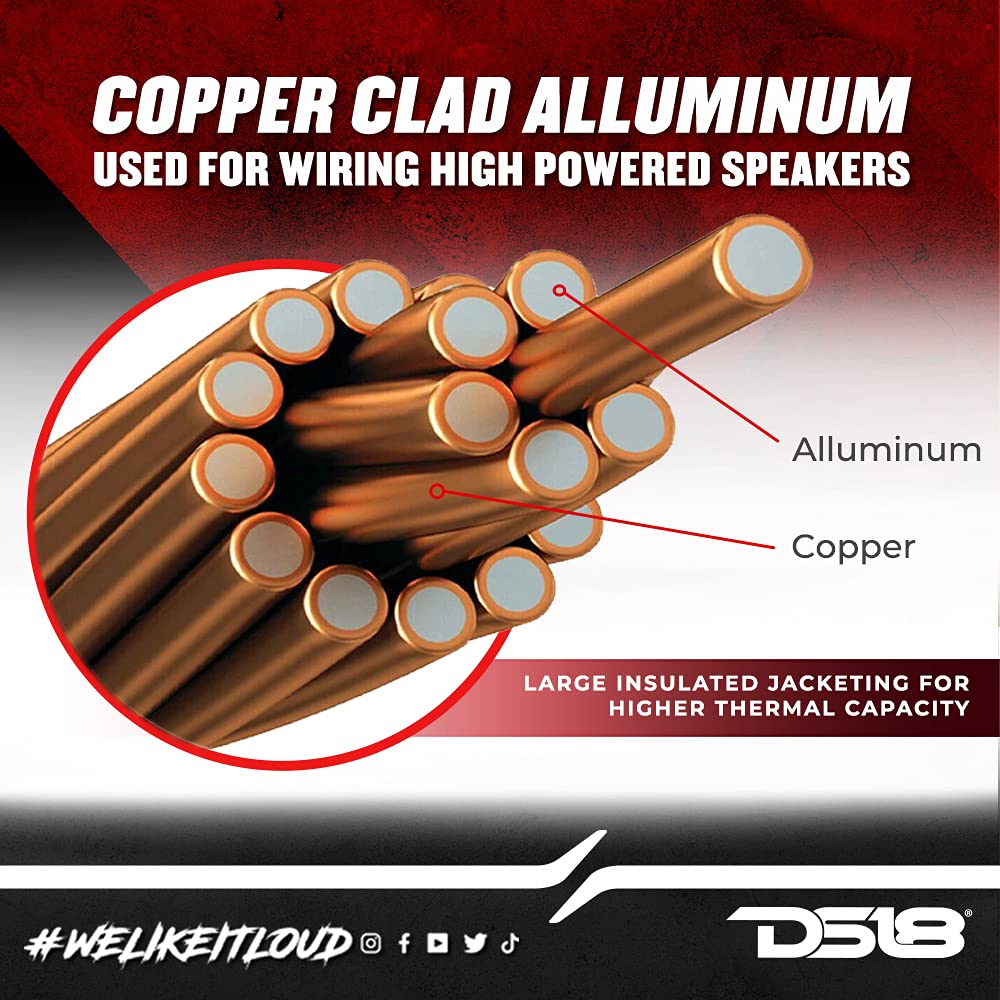 DS18 SW-18GA-100RB Ultra Flex Speaker Wire Red and Black 100FT - Speaker Cable for Audio Applications - Image 2