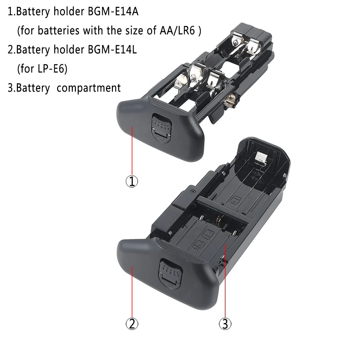 DSTE Pro BG-E14 Vertical Battery Grip Compatible with Canon EOS 70D 80D 90D SLR Digital Camera, Working with LP-E6 LP-E6N (Battery not Included) - Image 4