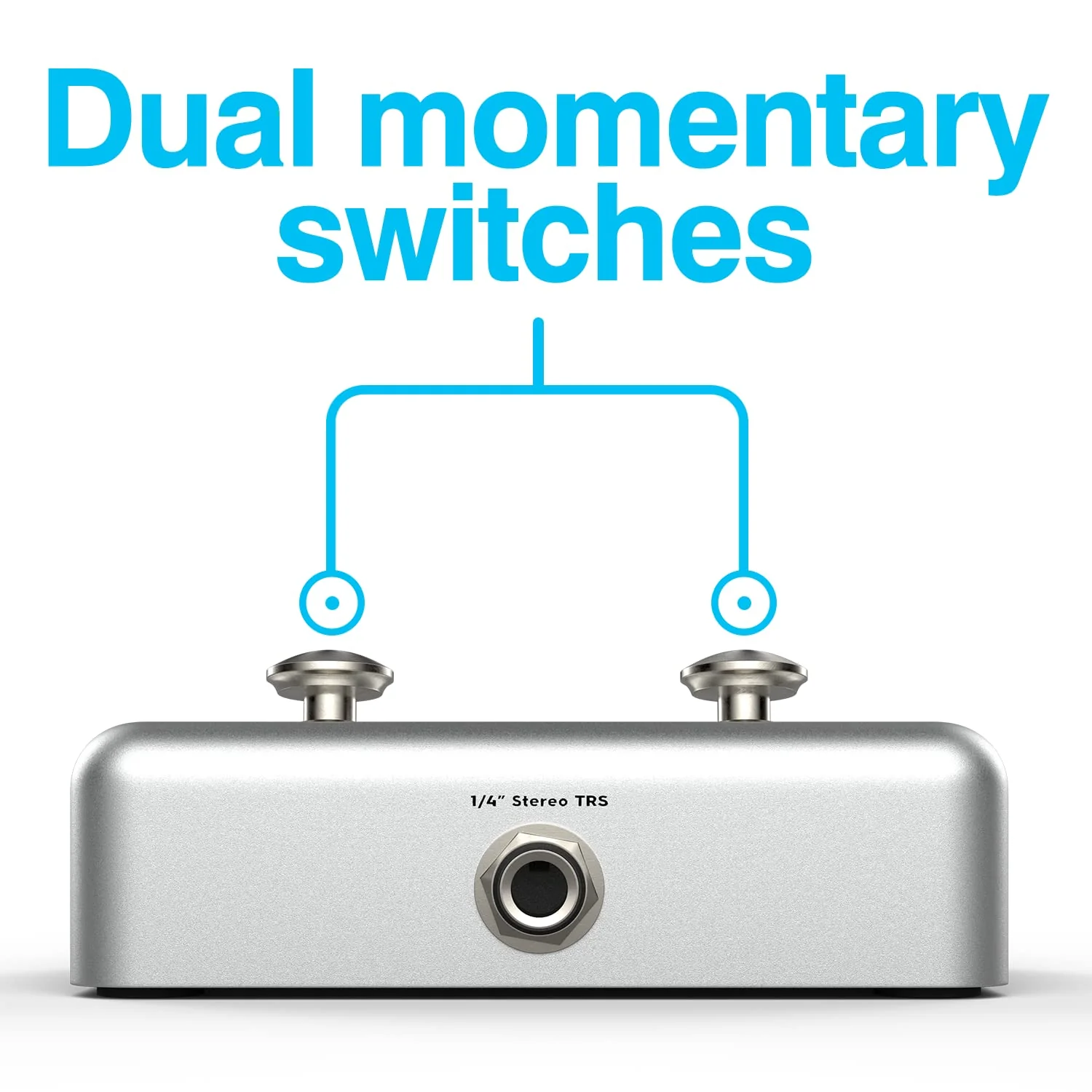 Dual Momentary Footswitch Plus for use with BeatBuddy, Effects Pedals, and Electronic Instruments - Image 2