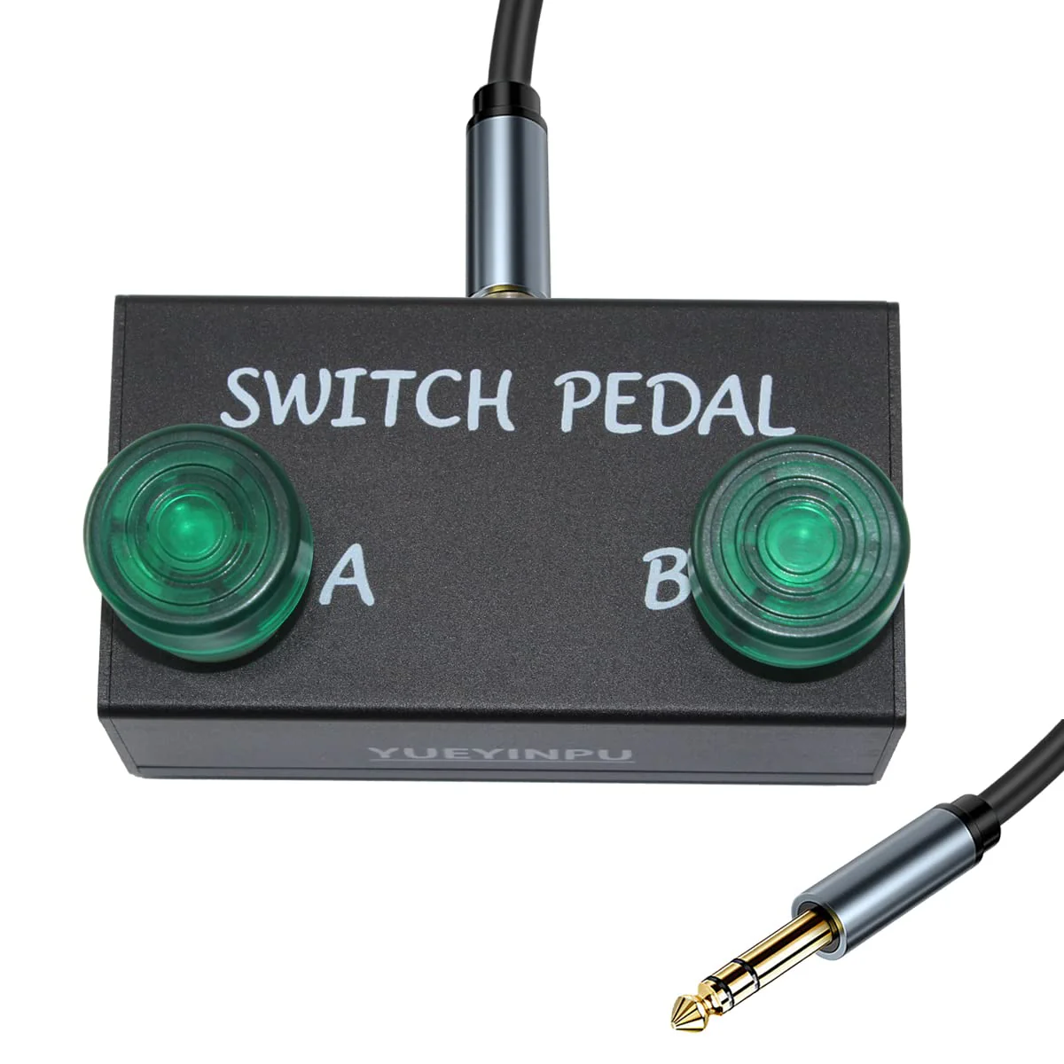 Dual Switch Pedal for Guitar Effect Pedal With TRS Cable (Latch Dual Switch) Latch Dual Switch