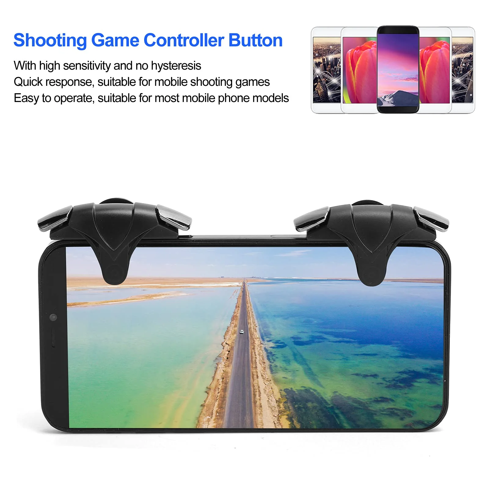 DUSC Shooter Controller, Mobile Gaming Trigger 2 Pcs for Most Smartphone Models - Image 3