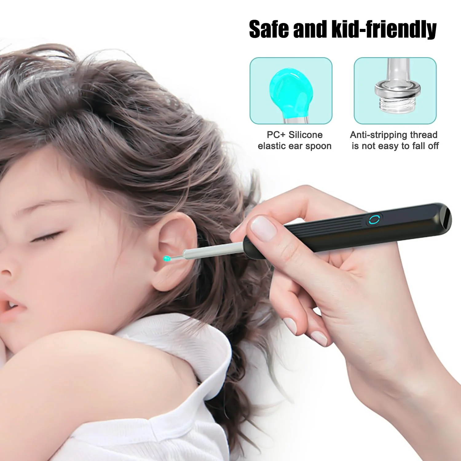 Ear Wax Remover Otoscope, WiFi Ear Cleaner Camera 1080P HD Ear Camera IPX5 Waterproof Ear Mirror 3.5 mm Lens Ear Endoscope with 6 LEDs for Phone, Pad and Android Smartphones - Image 3