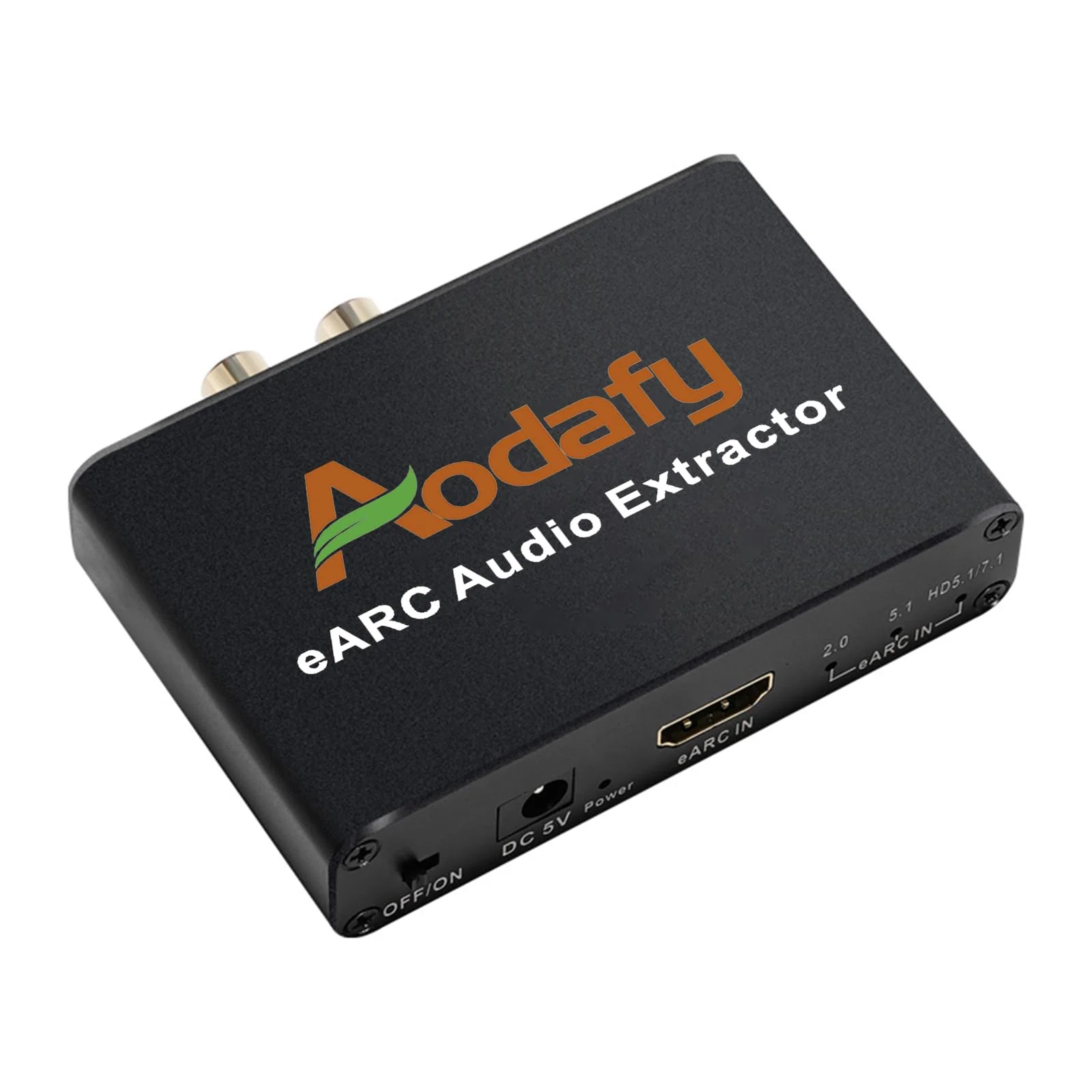 eARC Audio Extractor, eARC Audio Converter to HDMI Optical/SPDIF L/R 3.5mm AUX Sound Extractor, HDMI eARC/ARC to Optical Audio Adapter, for TV to Non-ARC Sound System Soundbar Speaker Amplifier ADF-H103-eARC