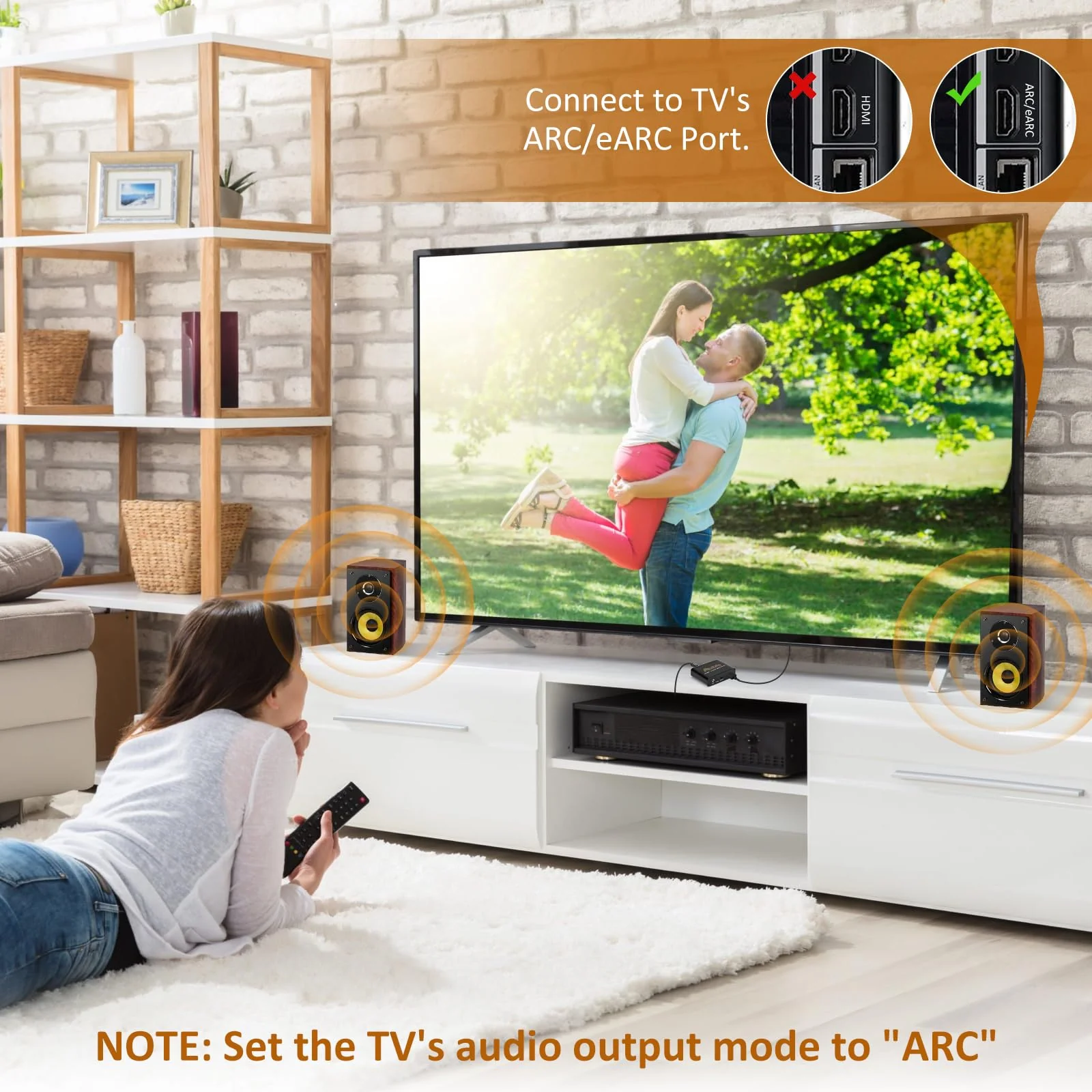 eARC Audio Extractor, eARC Audio Converter to HDMI Optical/SPDIF L/R 3.5mm AUX Sound Extractor, HDMI eARC/ARC to Optical Audio Adapter, for TV to Non-ARC Sound System Soundbar Speaker Amplifier ADF-H103-eARC - Image 5