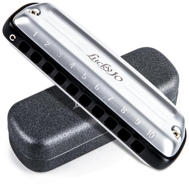 East top Lucky 10 Harmonica, Professional 10 Holes Mouth Organ For All Levels Adults, Professionals and Players