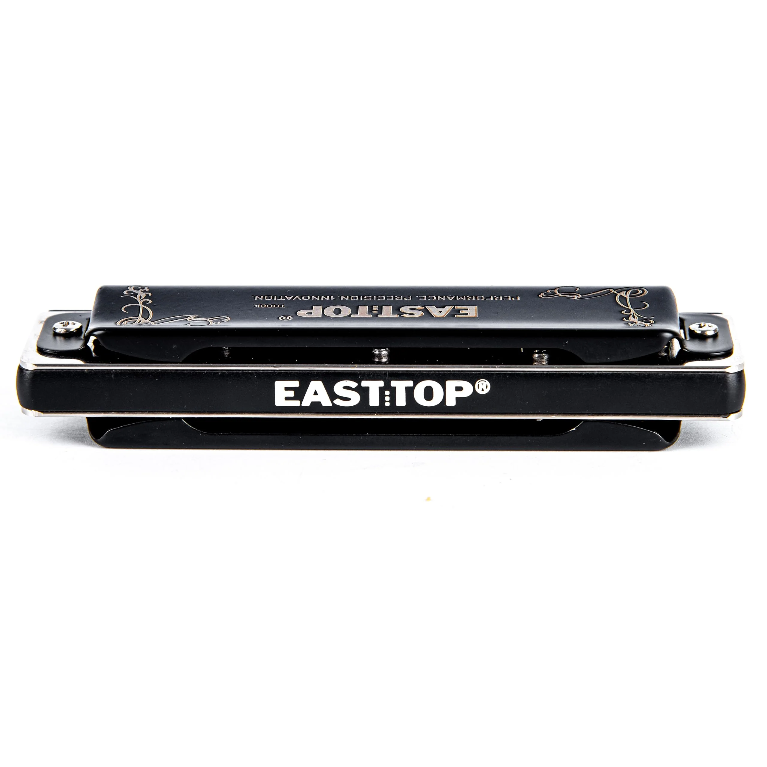 EAST TOP T008K 2.0 Update Harmonica Key of D, 10 Holes Diatonic Mouth Organ with Zipper Case, Standard Deluxe Harmonica For All Levels, Professionals, Beginners and Students, as a Gift BLACK-D - Image 3