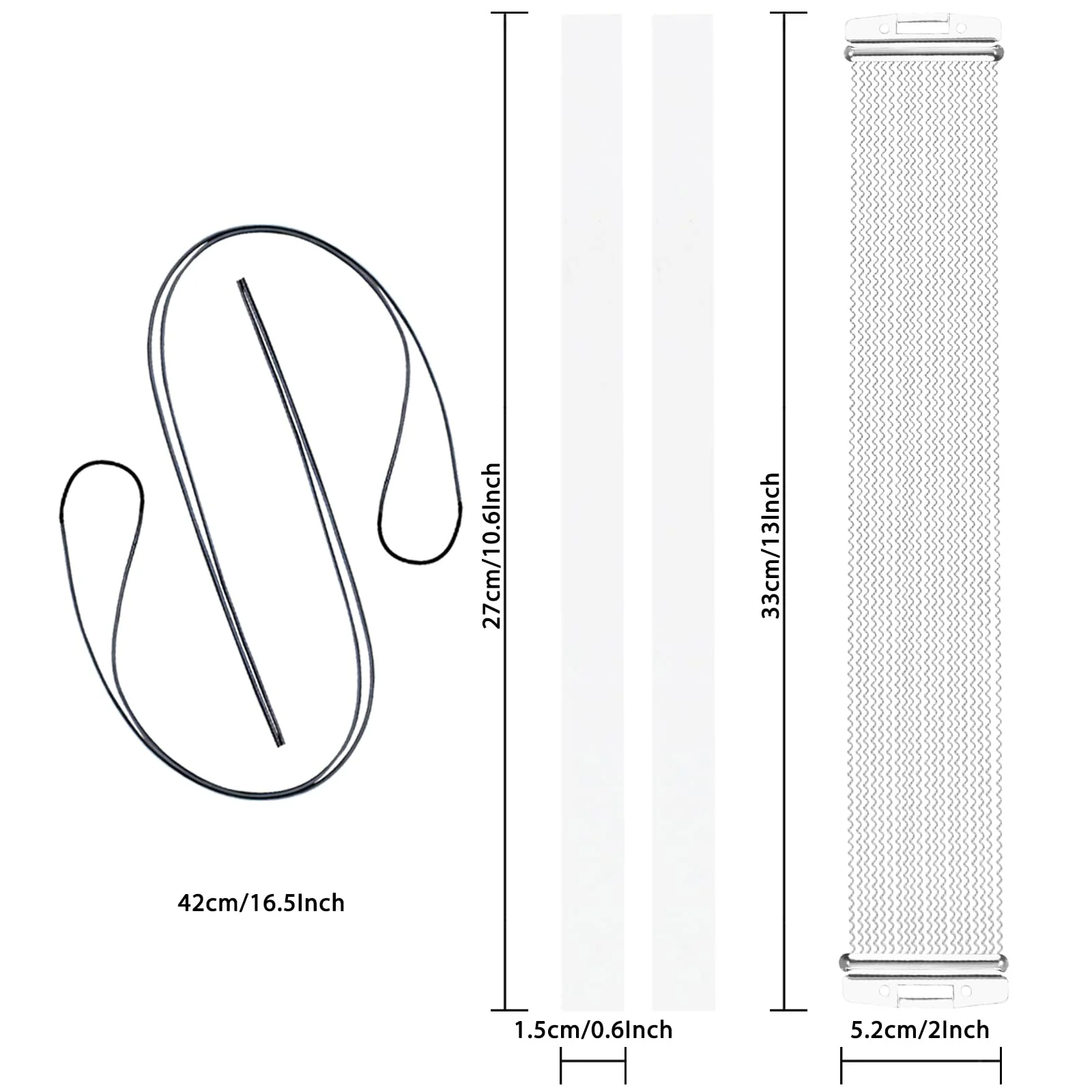 EASTROCK Snare Drum Wires Snare Wire Drum Wire-20 Strand 14 Inch, Snare Drum Accessories with Snare Wire Straps (Silver 20 Strand) silver 20 strand - Image 2