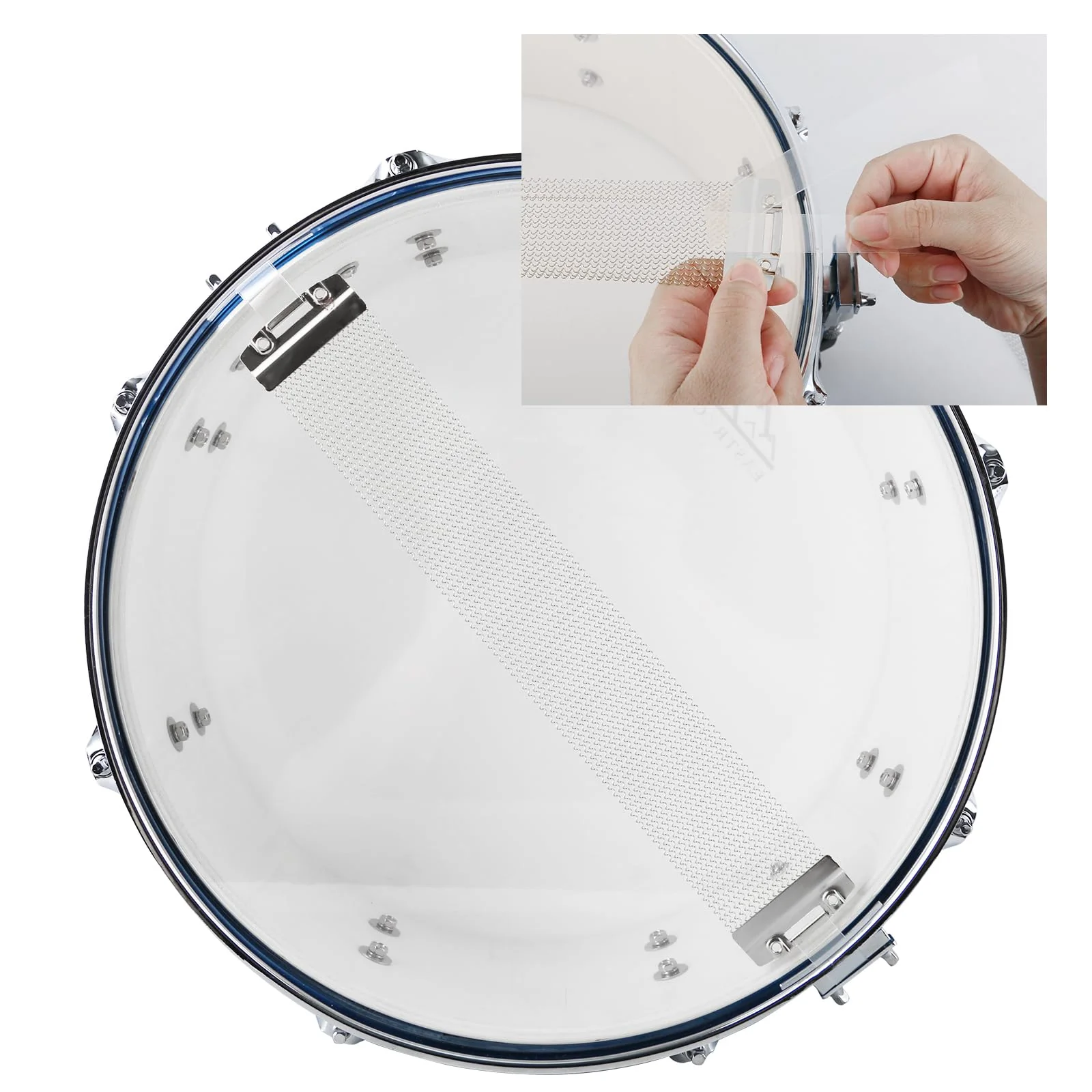 EASTROCK Snare Drum Wires Snare Wire Drum Wire-20 Strand 14 Inch, Snare Drum Accessories with Snare Wire Straps (Silver 20 Strand) silver 20 strand - Image 6