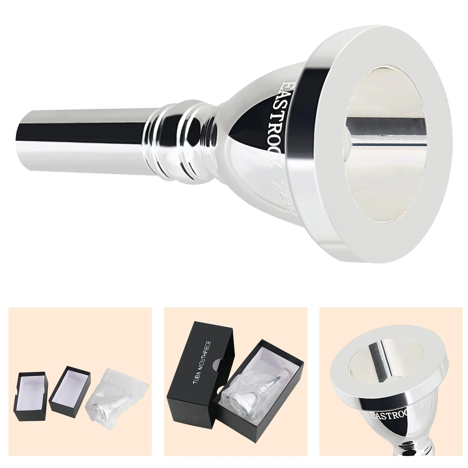 Eastrock Tuba Mouthpiece,Music Mouthpiece,Tuba Player Replacement Tuba Parts，Tuba Mouthpiece Accessories - Image 3