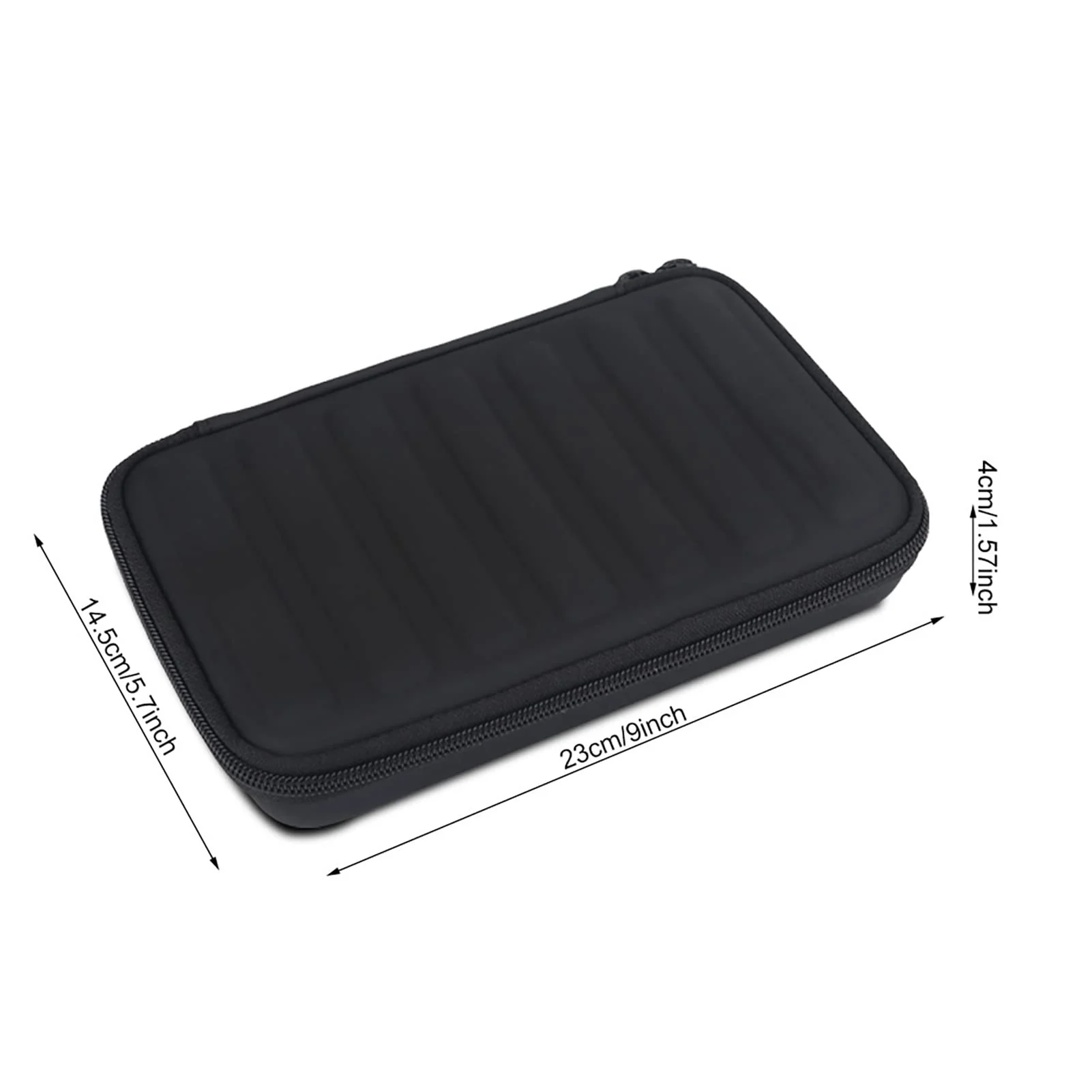 eboxer-1 Harmonica Carry Case, PU Leather Zippered Pouch for Harmonica, Harmonicas Storage Case Can Hold 7 Harmonicas, Black - Image 4