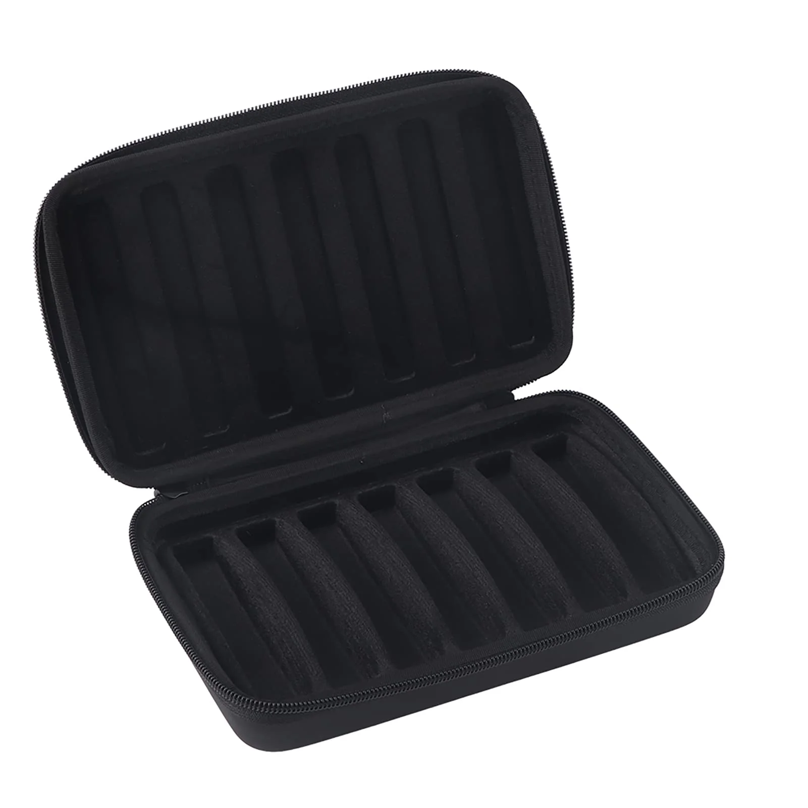 eboxer-1 Harmonica Carry Case, PU Leather Zippered Pouch for Harmonica, Harmonicas Storage Case Can Hold 7 Harmonicas, Black - Image 9