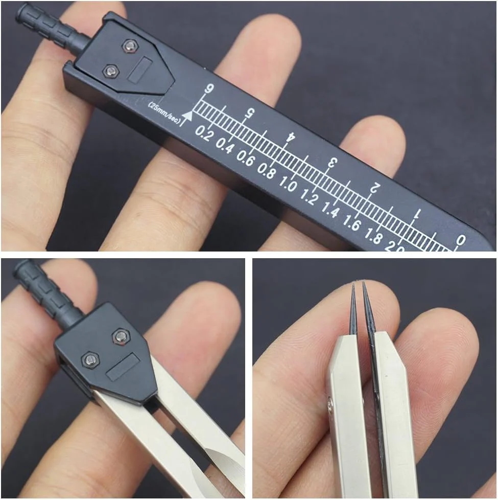ECG Measuring Ruler, ECG Vernier Caliper, Stainless Steel, 0-2.4 Inch, Ruler, Design Divider, Measuring Tool for Nursing (Black) black - Image 4