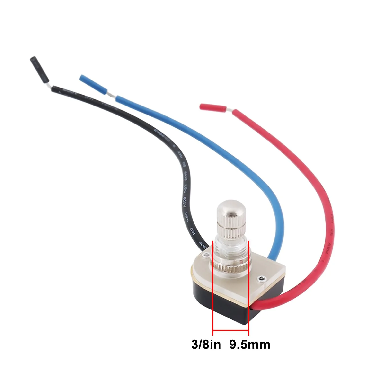 ECSiNG 2 x Rotary Switch Lamp Part 3/8 Inch Nipple 3-Way 4 Positions Adjustable Rotary Knob for Bulb Control - Image 3