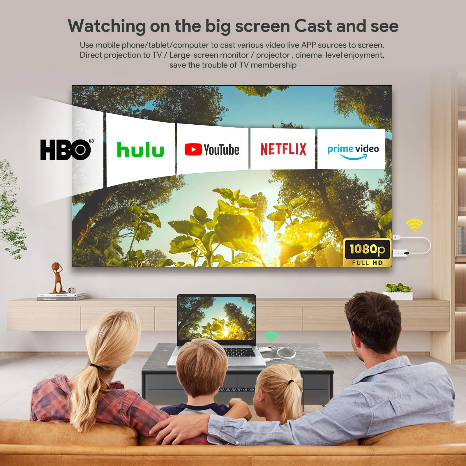 EDUP Wireless HDMI Transmitter and Receiver, 2026 Upgraded 1080P Wireless HDMI Extender 165FT Range, Plug&Play, Video Audio Projection for Desktop, PC, TV Box, PS4/5 to TV/Projector/Monitor-White - Image 4