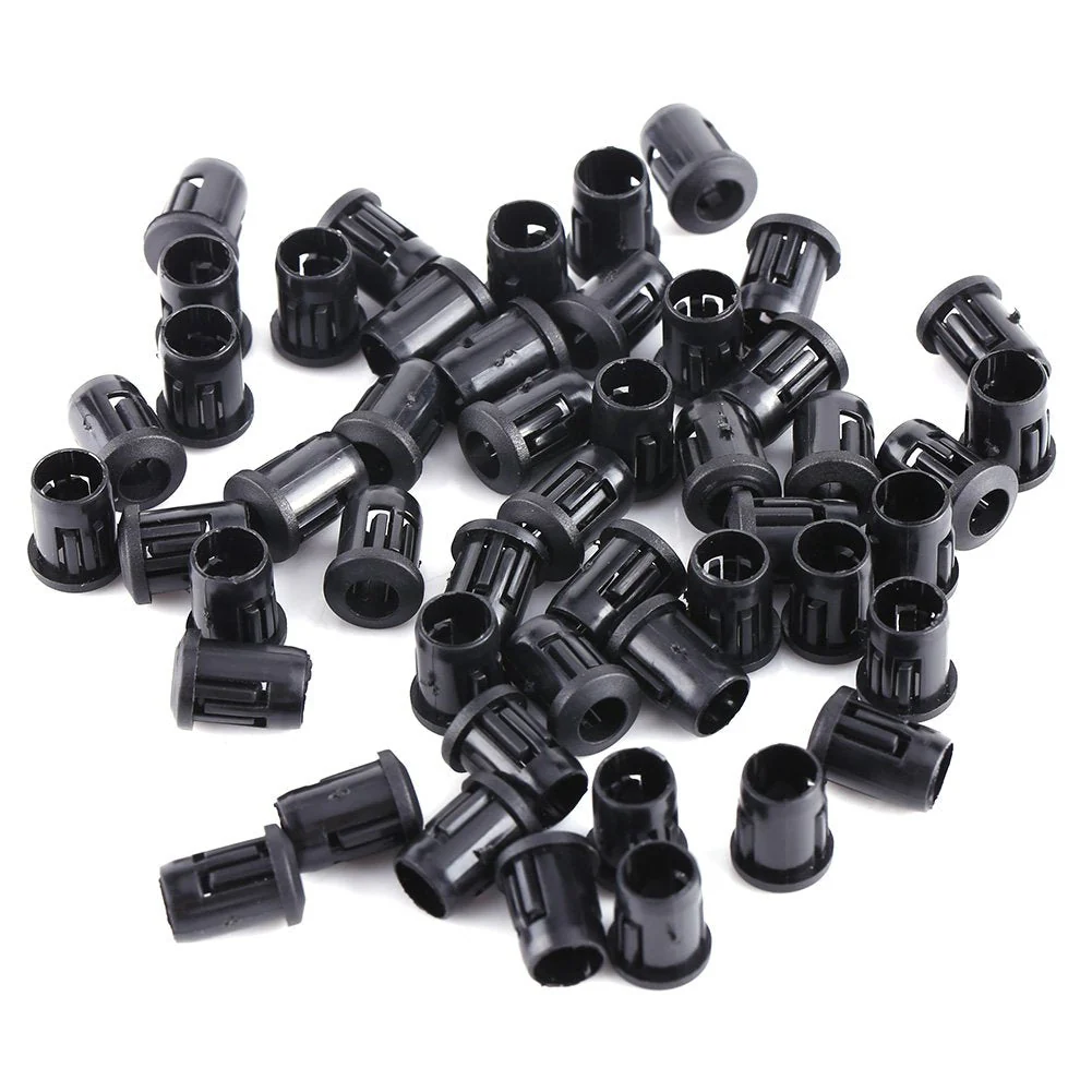 Ejoyous Pack of 50 LED Holder Plastic Lamps, LED Holder Nylon Black Lamps Socket Diodes Holder Clip Bezel Mounting Trim Indicators for LEDs Diode Lights Light Bulb (5 mm) 5mm