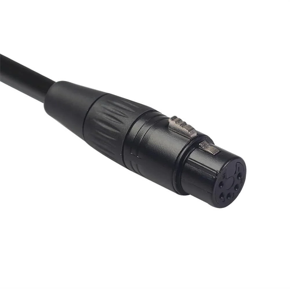 Elecbee XLR Female 5 Pin to Stereo Jack Audio 3.5Mm Male Balanced Audio Converter Adapter Cable 0.3M, Compatible with Microphones Mixers Amplifiers and Speakers - Image 3