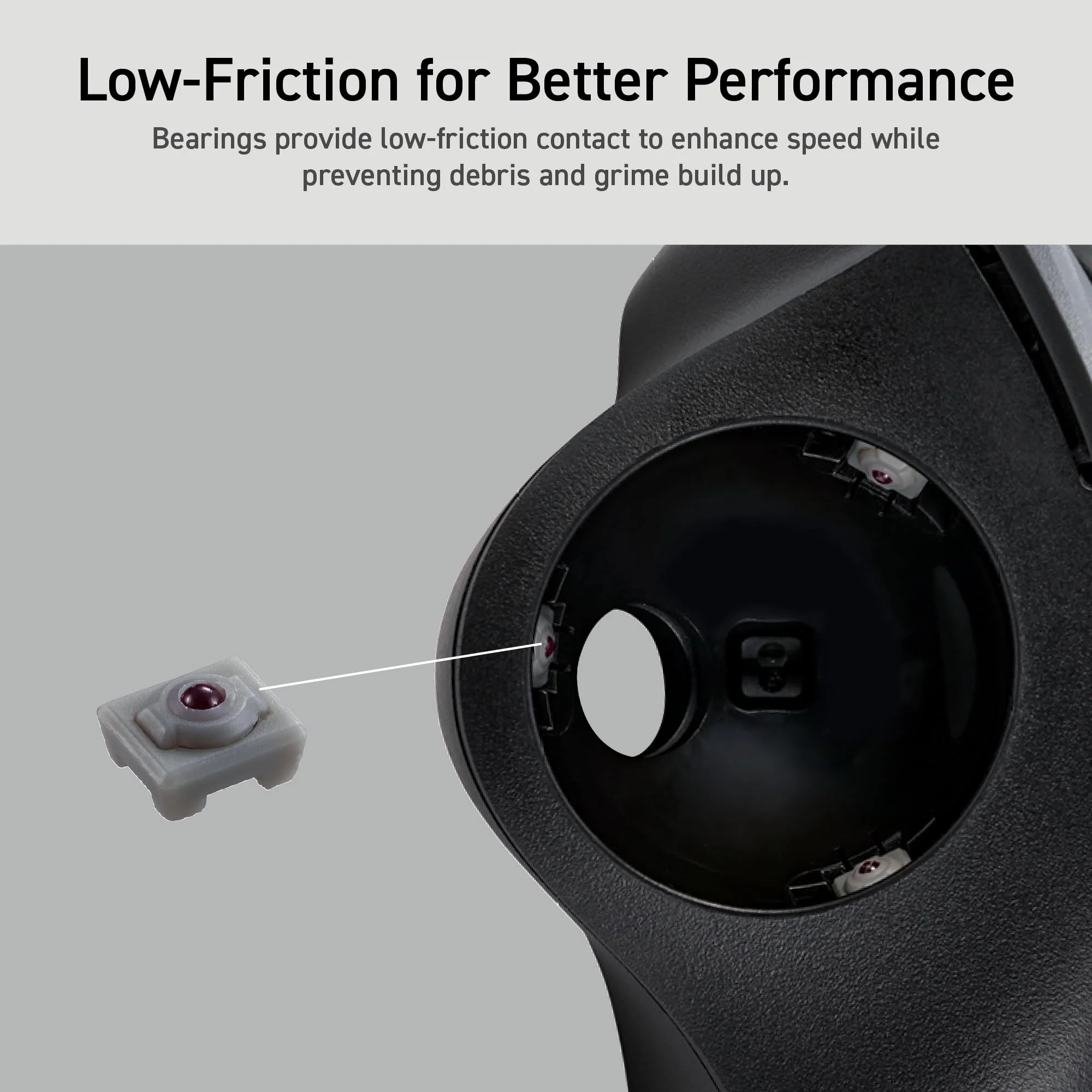 ELECOM Ergonomic Comfort Design Trackball IST Wireless 2.4GHz Connection, Smooth Tracking with Ruby Ball Bearing, 36mm Ball, Thumb Control, Compatible for Windows, PC, and Mac Black (M-IT10DRBK) USB-Wireless - Image 4