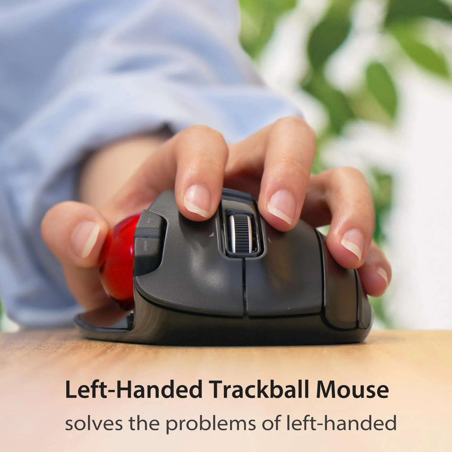 ELECOM EX-G Left Handed Trackball Mouse, 2.4 GHz USB Wireless, Ergonomic, Thumb Control, Tracking Roller Ball, 6 Programmable Buttons, Tilt Scroll - Image 2