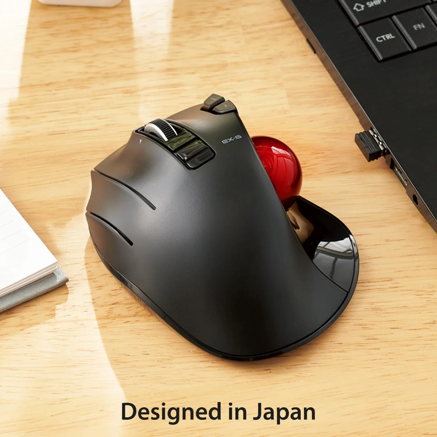 ELECOM EX-G Left Handed Trackball Mouse, 2.4 GHz USB Wireless, Ergonomic, Thumb Control, Tracking Roller Ball, 6 Programmable Buttons, Tilt Scroll - Image 7