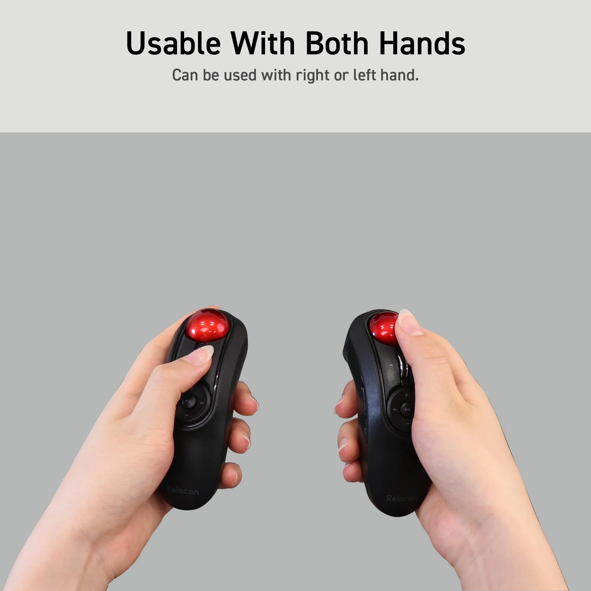 ELECOM Relacon Handheld Trackball Pointer, Ergonomic Thumb Mouse for Right or Left Hand, Bluetooth, 10 Buttons for TV, Presentation, Game, PC & MAC - Image 7