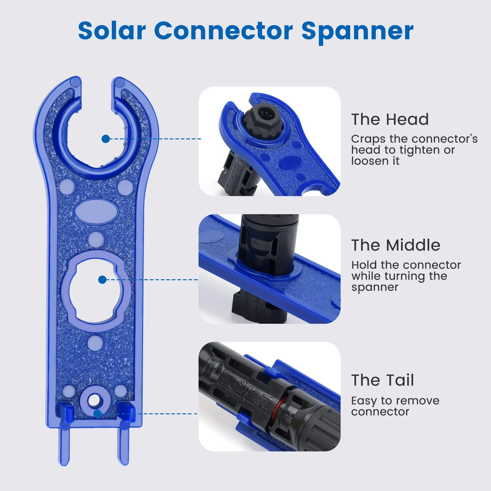 Elecoutek 24 Pairs Solar Plug Set, Solar Panel Plug for 2.5/4/6 mm² Solar Cable, Solar System, Solar Module, Photovoltaic Connector IP67 with Wrench - Image 5