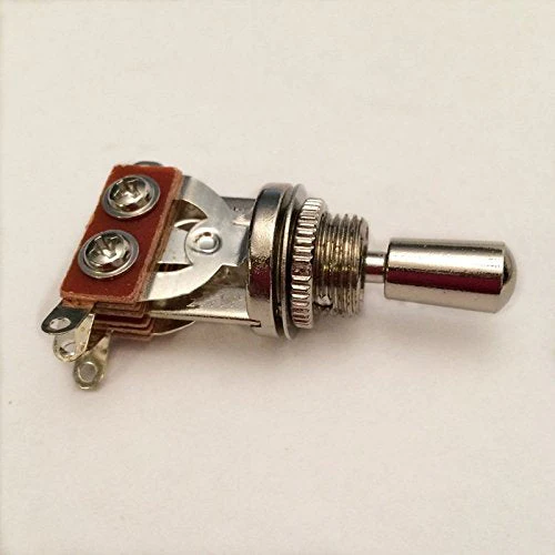 Electric Guitar 3 Way Toggle Switch Pickup Selector Switch with Brass Tip Knob (Chrome) - Image 2