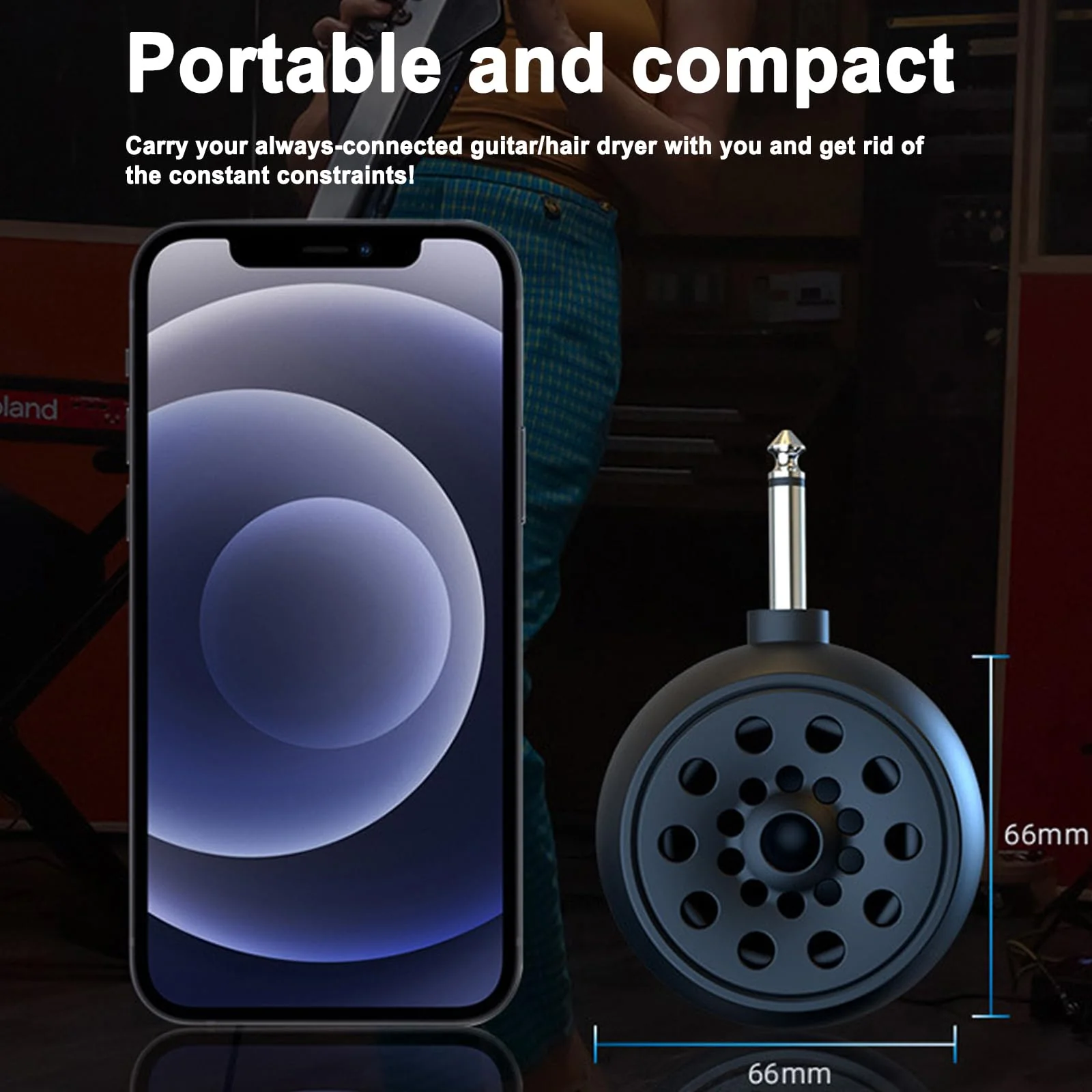 Electric Guitar Amp, Bluetooth 5W Mini Electric Guitar Amplifier, Clean &Overdrive Effects with 6.35mm Input Small Music Box for Electric Guitar Supports Volume Adjustment - Image 2