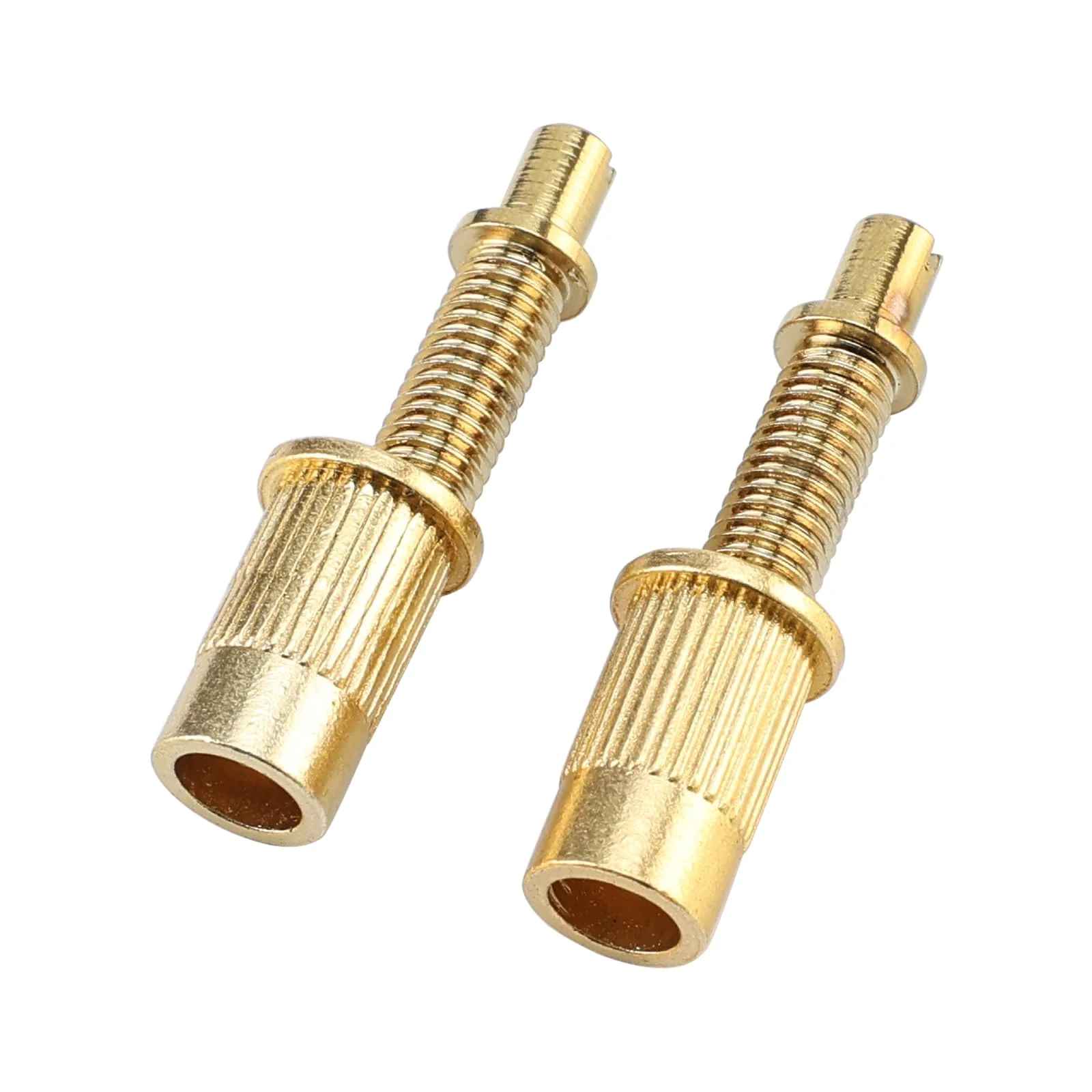 Electric Guitar Bridge Studs Anchors M8 Metric Thread Mounting Studs and Inserts Bushings Compatible with Les Paul Lp Ep Style Electric Guitar Bridges Parts Replacement Gold - Image 2