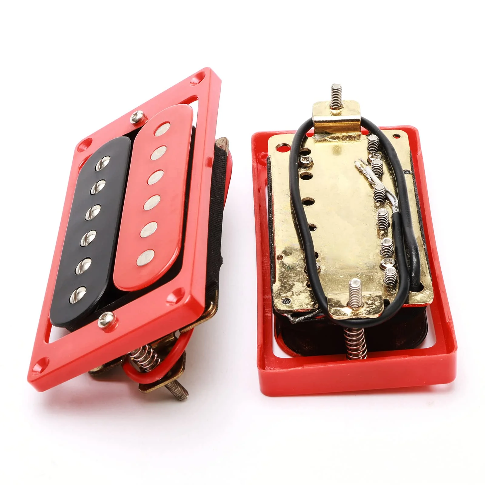 Electric Guitar Pickups Humbucker Double Coil Pickup Guitar Neck Bridge Parts Replacement Set with String Winder and Screwdriver（2PCS, Black and Red） - Image 7