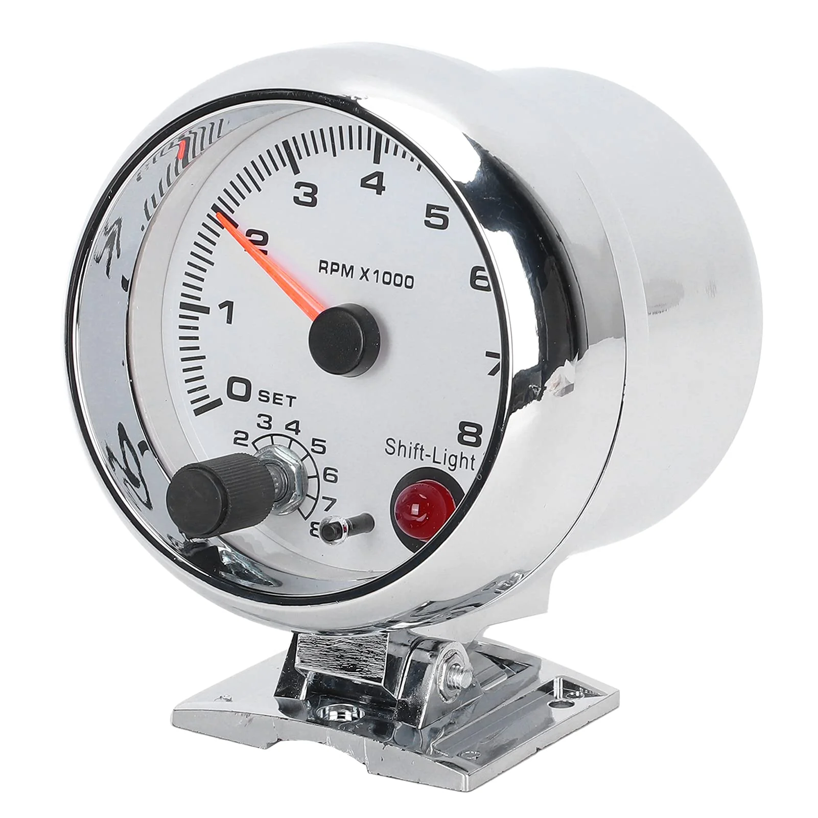 Electrical Tachometer 3.75In 0-8000 Rpm 7 Color Background Lights For 4/6/8 Cylinder 12V Gasoline Powered Vehicles