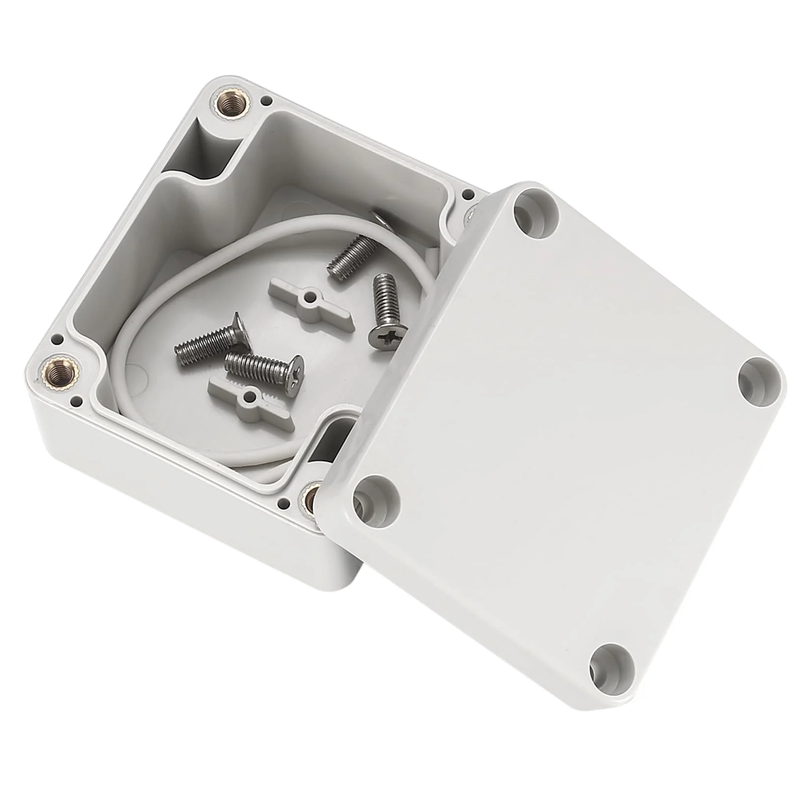 Electronic Junction Box, Junction Boxes, Waterproof IP65, Surface-Mounted Junction Box, Surface-Mounted Box, Electronic Project Box, Connection Box Housing Plastic (Grey White Colour, 63 x 58 x 35 mm) 63x58x35mm Grey and white colour - Image 3