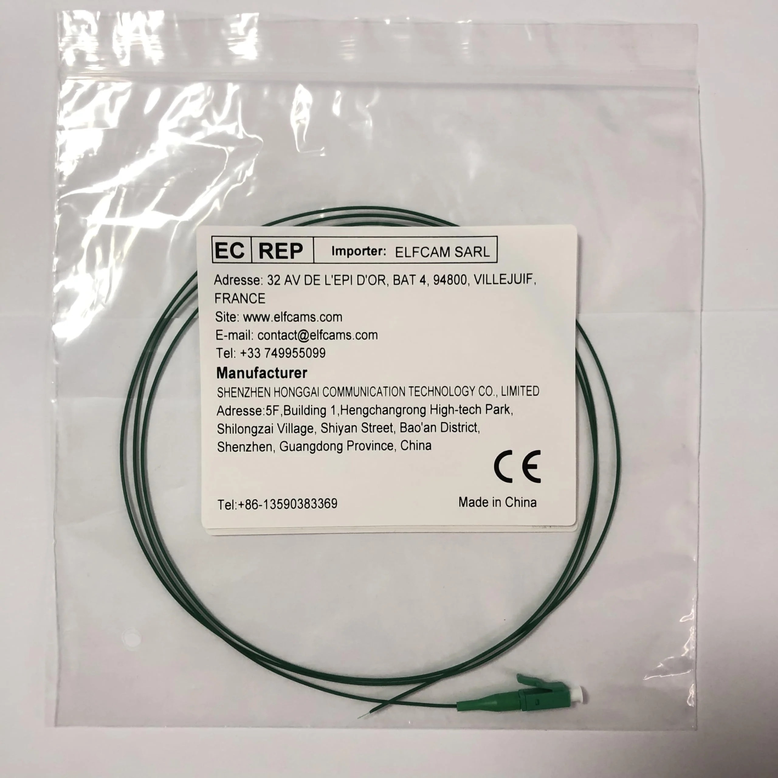 Elfcam® - 12-Fiber Single Mode SCA Pigtail 9/125um OS2, Yellow (SCA Yellow) OS2 SCA Yellow - Image 3
