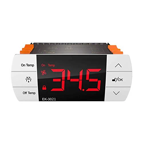 Elitech UEK3021 Digital Touch Button Temperature Controller, Thermostat with Cooling and Defrost, Two Sensors Probes