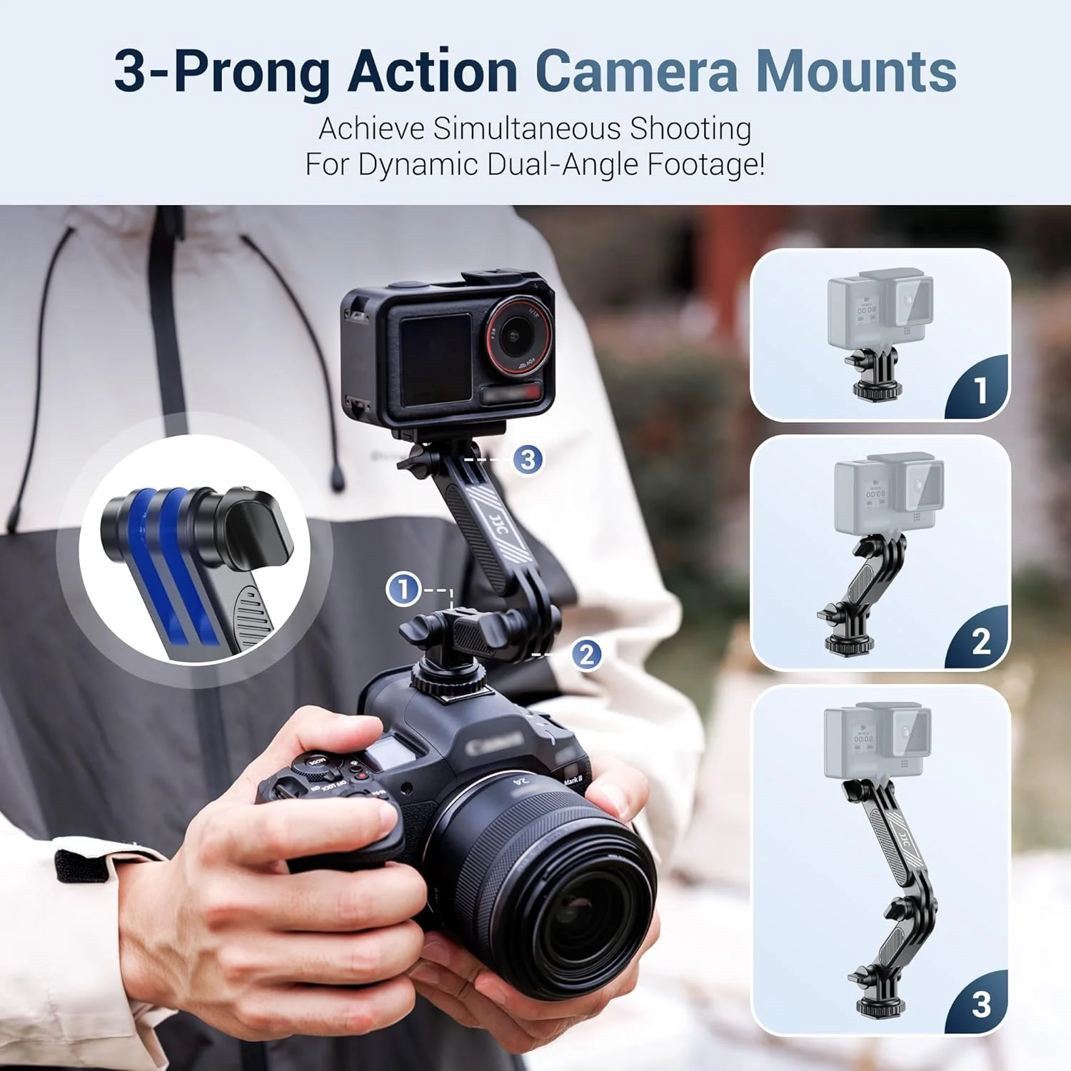 elitehood Magnetic Phone Tripod Mount for Magsafe, Aluminum iPhone Tripod Mount Adapter with 1/4” Screw, Cold Shoe Phone Mount for Camera, Magsafe Tripod Mount for 16/15/14/13 Series - Image 5
