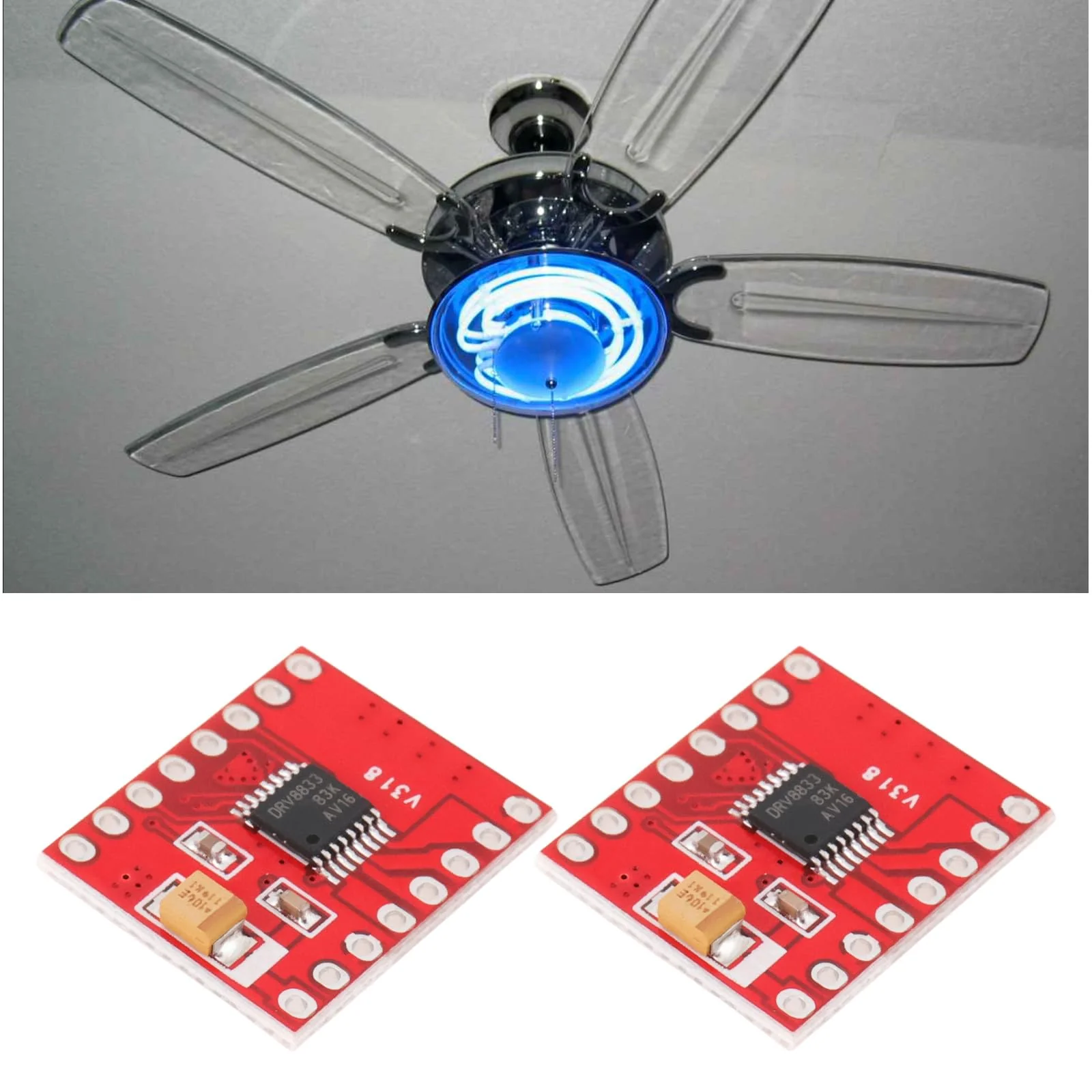 EMSea 5pcs DC Motor Driver Board DRV8833 for TB6612FNG Computer Motor Fan Light 21x18mm - Image 3