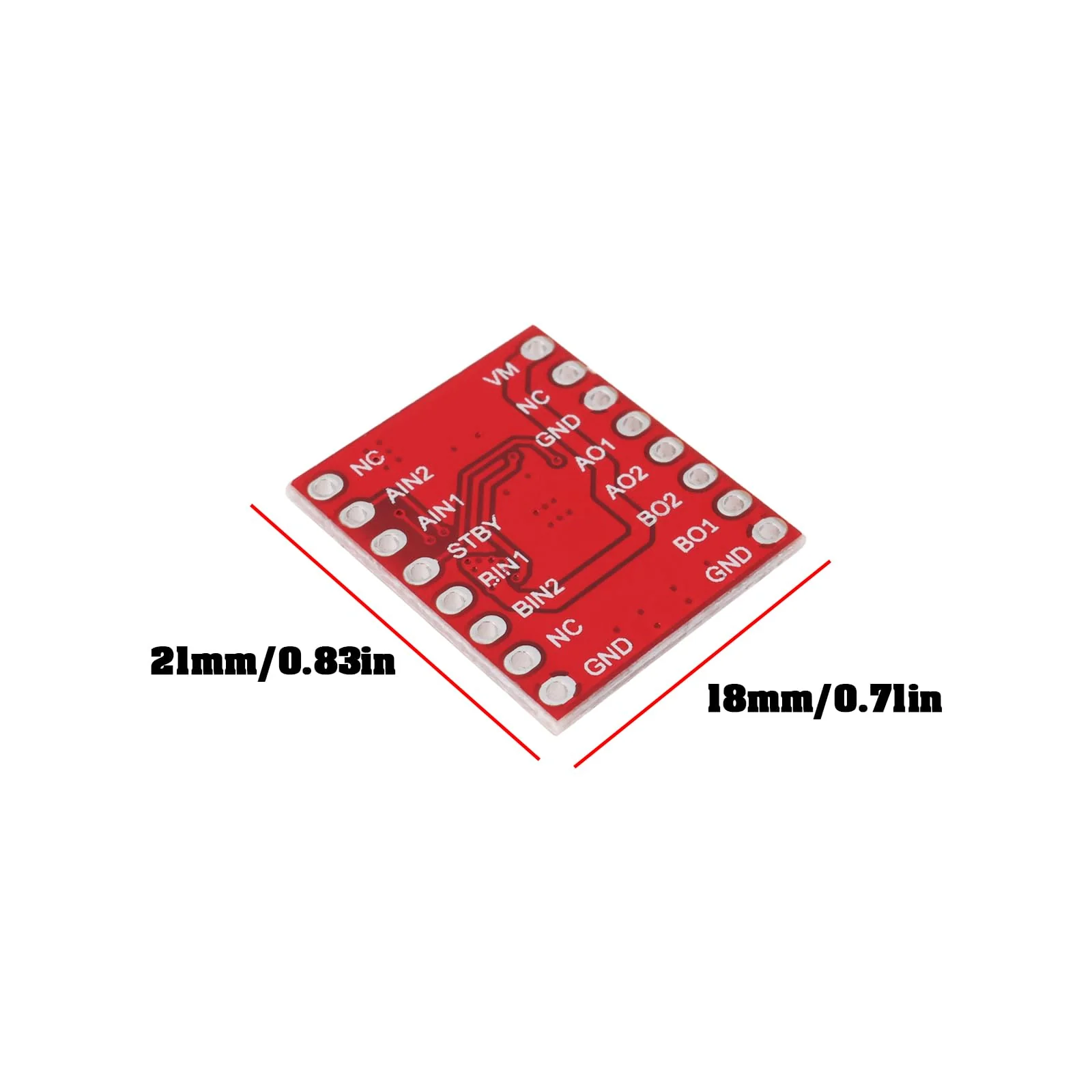 EMSea 5pcs DC Motor Driver Board DRV8833 for TB6612FNG Computer Motor Fan Light 21x18mm - Image 4