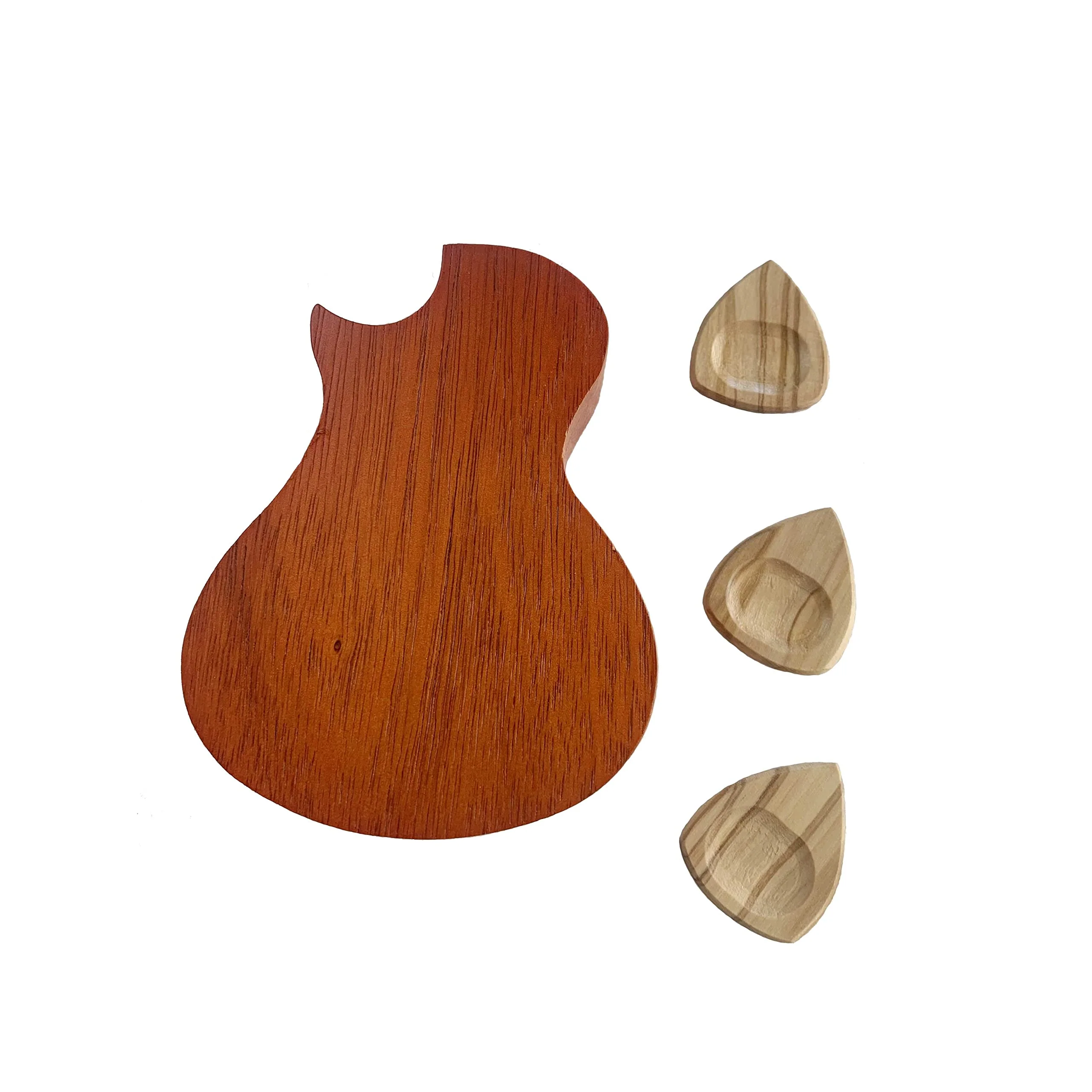 Engraved Guitar Pick Box For Dad, Guitar Shaped Guitar Pick Box, Personalized Wood Guitar Picks Box with 3 Pcs Guitar Picks Gift for Father's Day daddy - Image 4