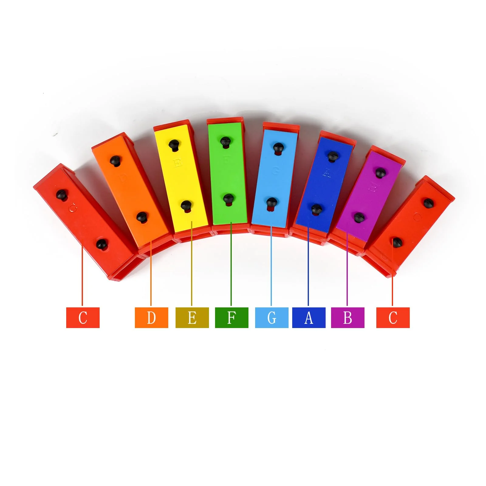 ENNBOM 8 Notes Chromatic Xylophone Glockenspiel Resonator Bells with Yellow Case - Image 3