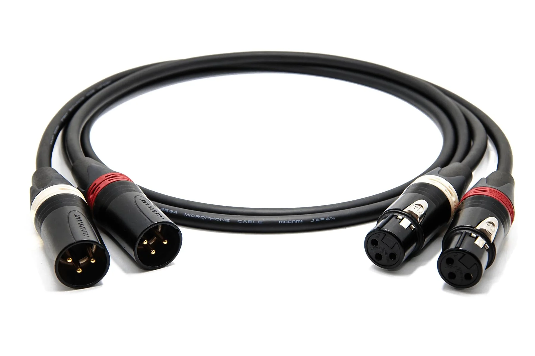 enoaudio Mogami 2534 Quad Pair (L,R) Cable | Neutrik XLR Female - XLR Male | HiFi - 4.92 ft / 1.5 m