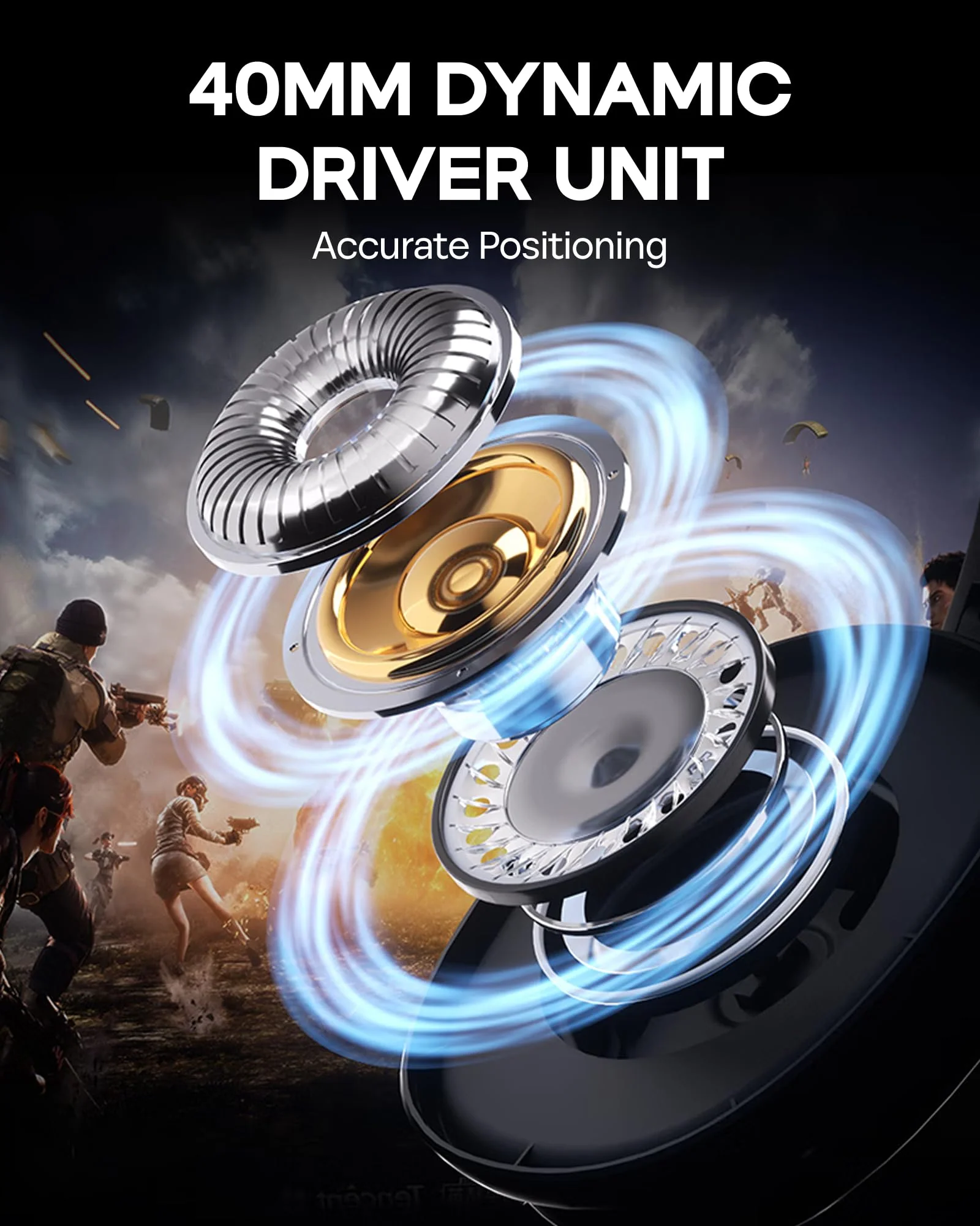 EPOMAKER X Aula G7 Pro Wireless Gaming Headset, Dual Mode BT5.3 & 2.4GHz, 7.1 Surround Sound, 80+ Hour Battery, RGB Light, with Noise Canceling Mic for PS5, PS4, Switch, PC (White) White - Image 9