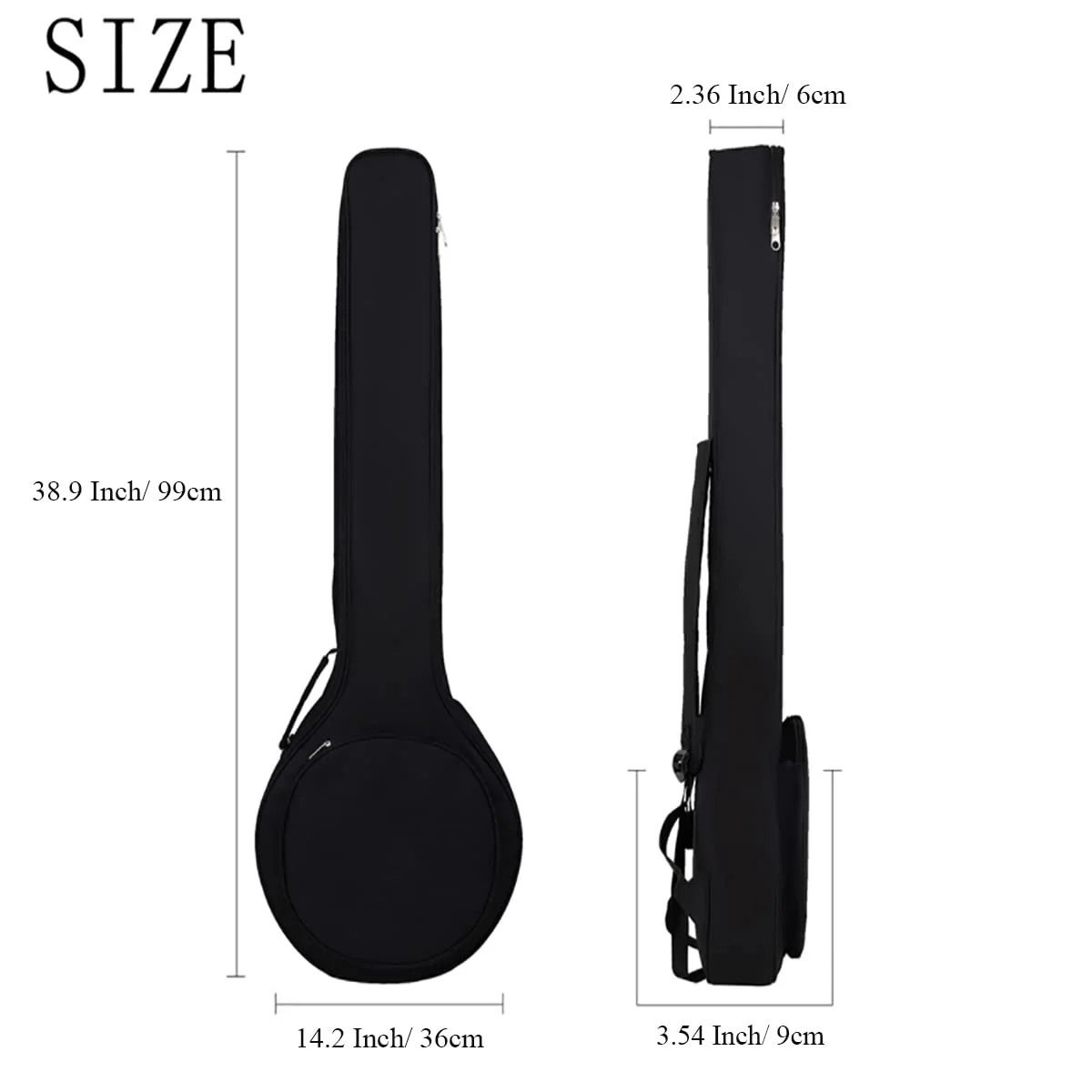 ERINGOGO 5 String Banjo Soft Bag, Banjo Gig Bag Thick Padded with Dual Handle Wrap, Banjo Carrying Pouch - Image 6