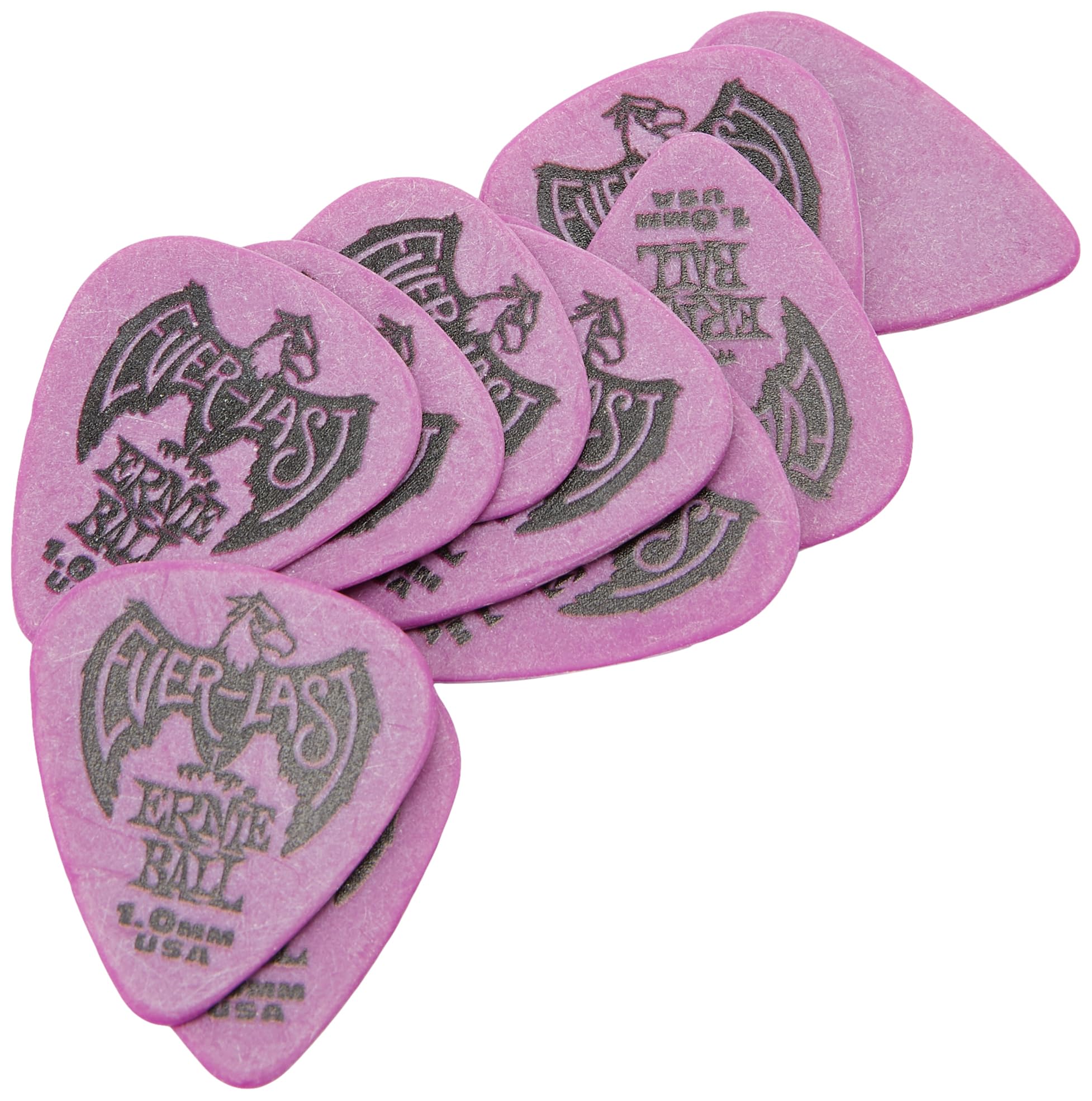 Ernie Ball Everlast Guitar Picks, Purple 1.0mm, 12-pack (P09193) Purple (1. mm) 0