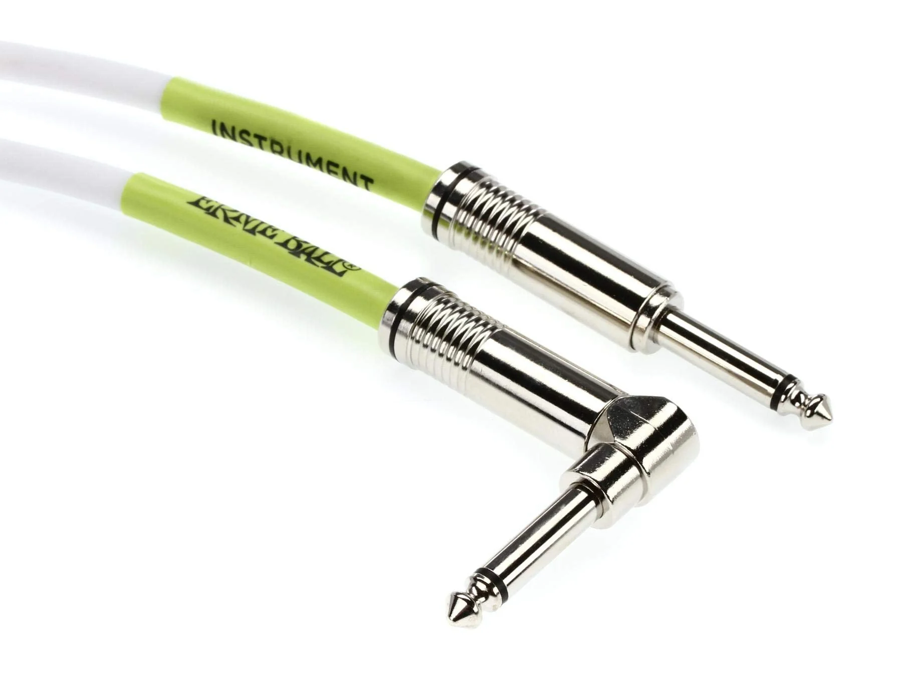 Ernie Ball Instrument Cable, Straight/Angle, 20ft, White (P06047) 20 feet - Image 4