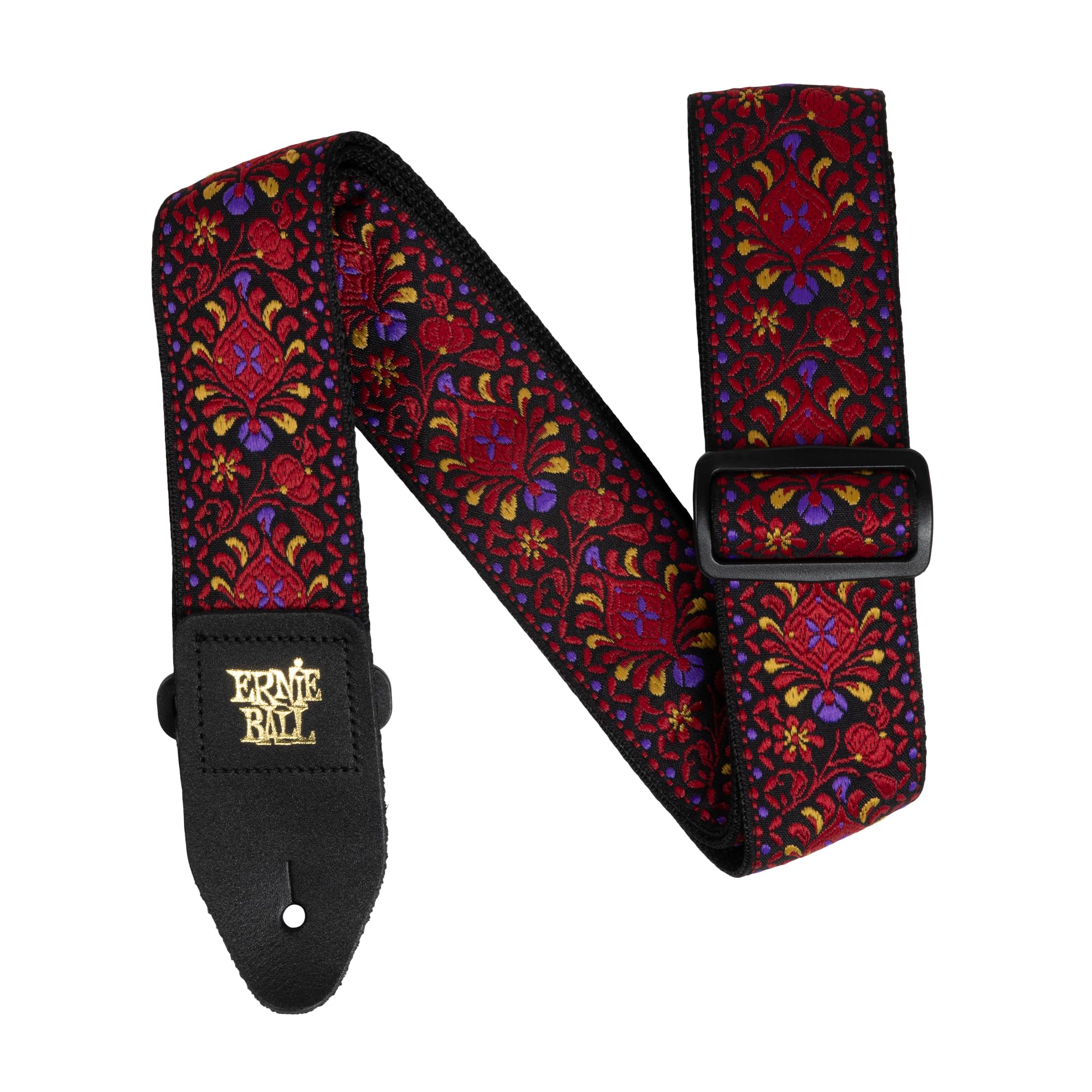 Ernie Ball Jacquard Guitar/Bass Strap Crimson Royal Bloom