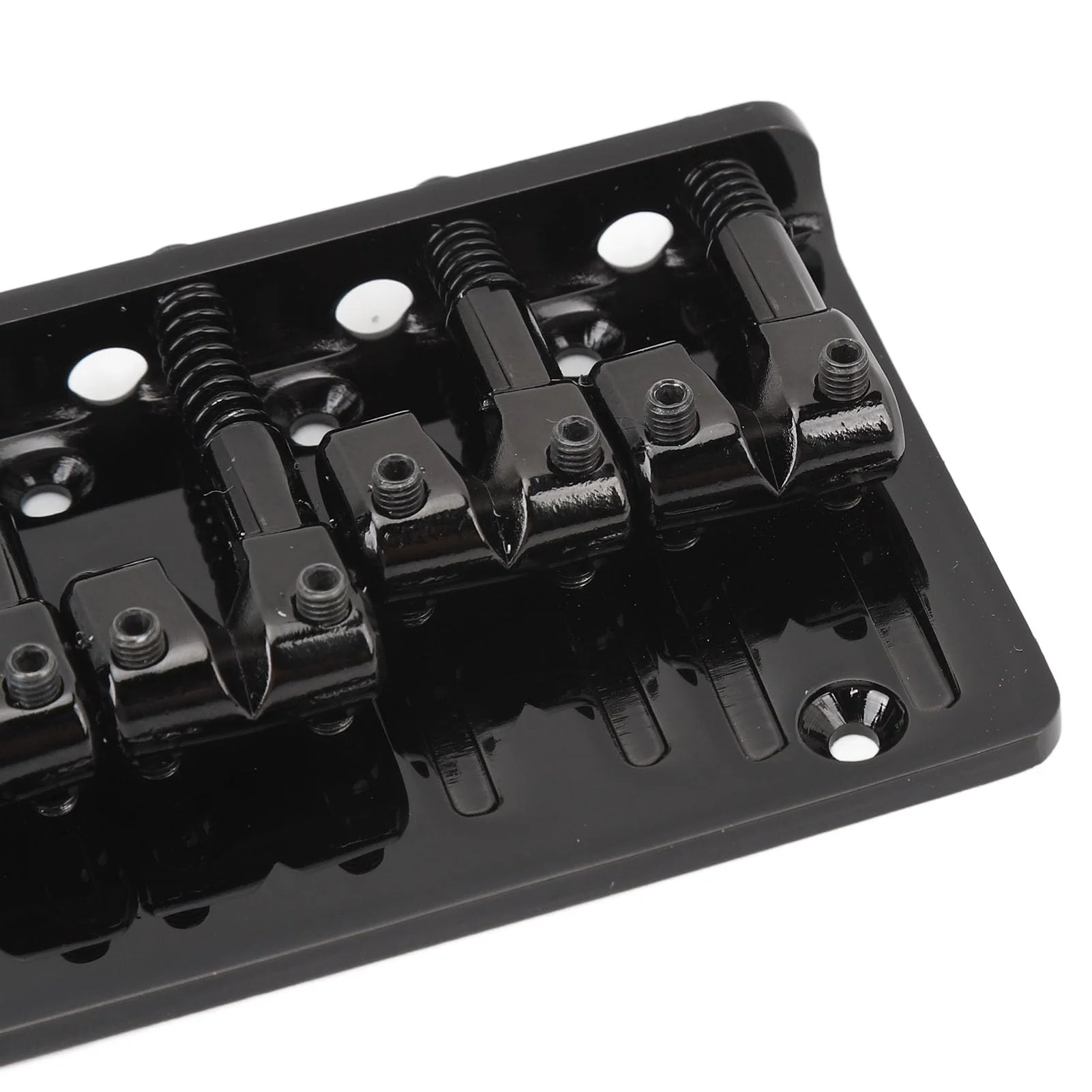 Eujgoov 5 String Bass Bridge, Hardtail Saddle Bridge Adjustable Saddle for Bass Guitars Replacement (Black) Black - Image 8